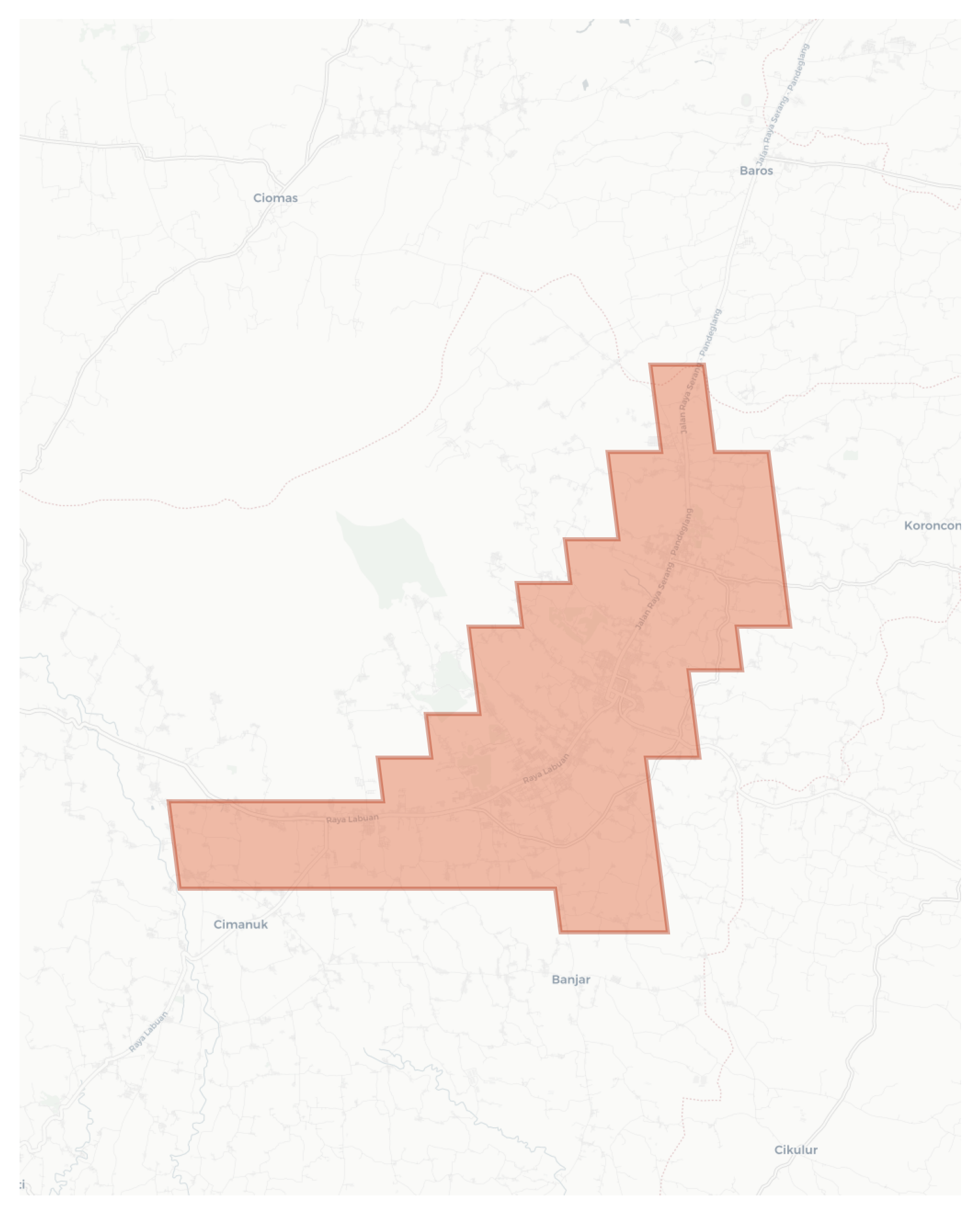 Pandeglang geographic map