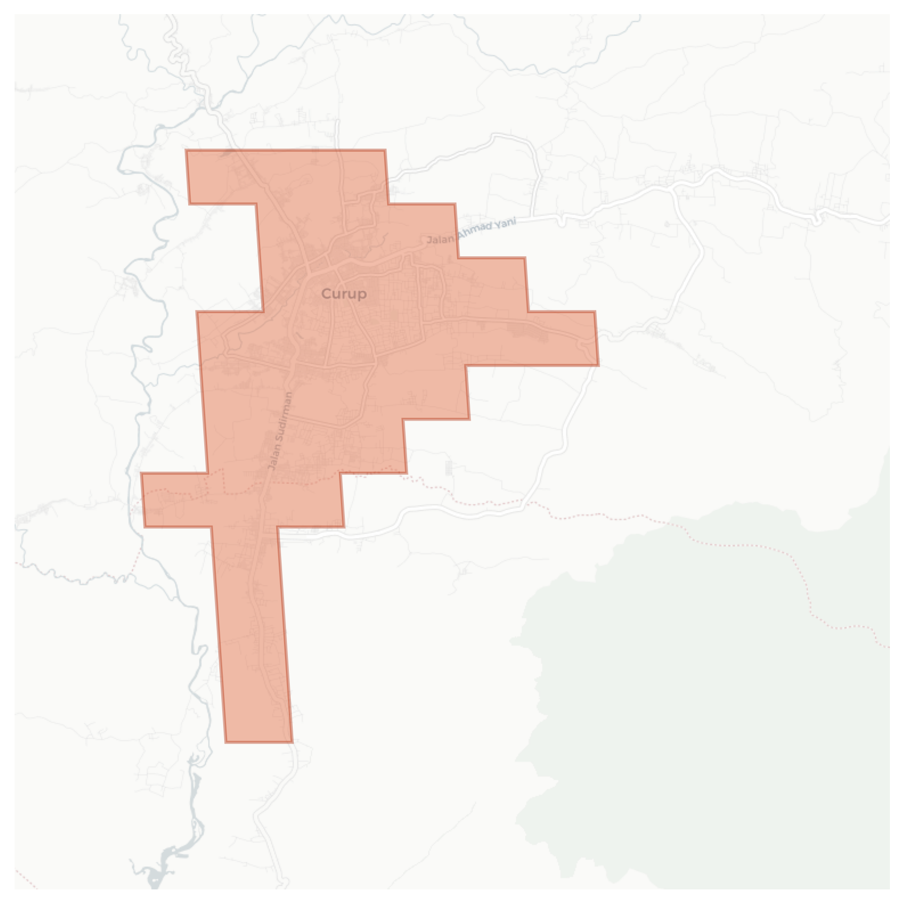 Curup geographic map