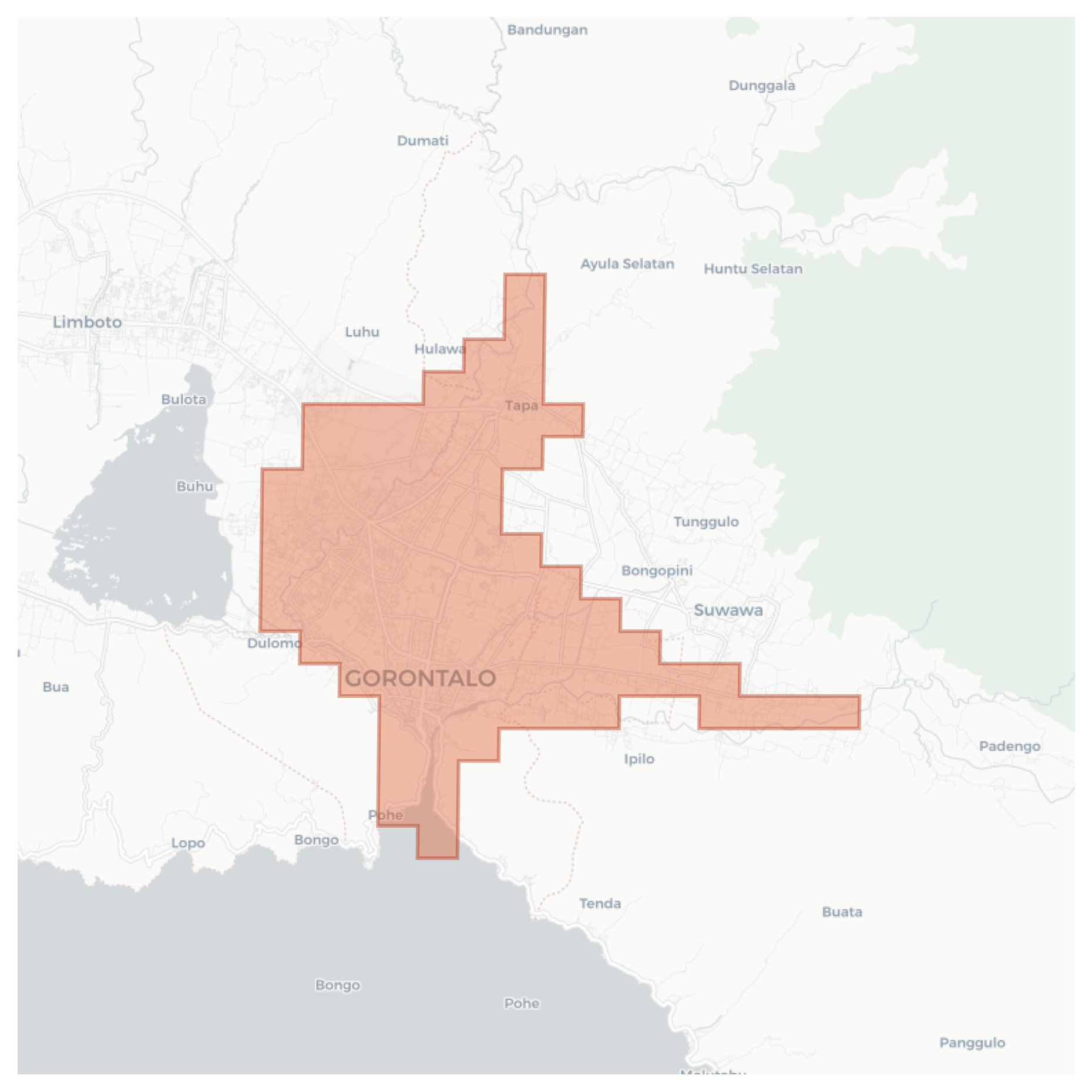Gorontalo geographic map