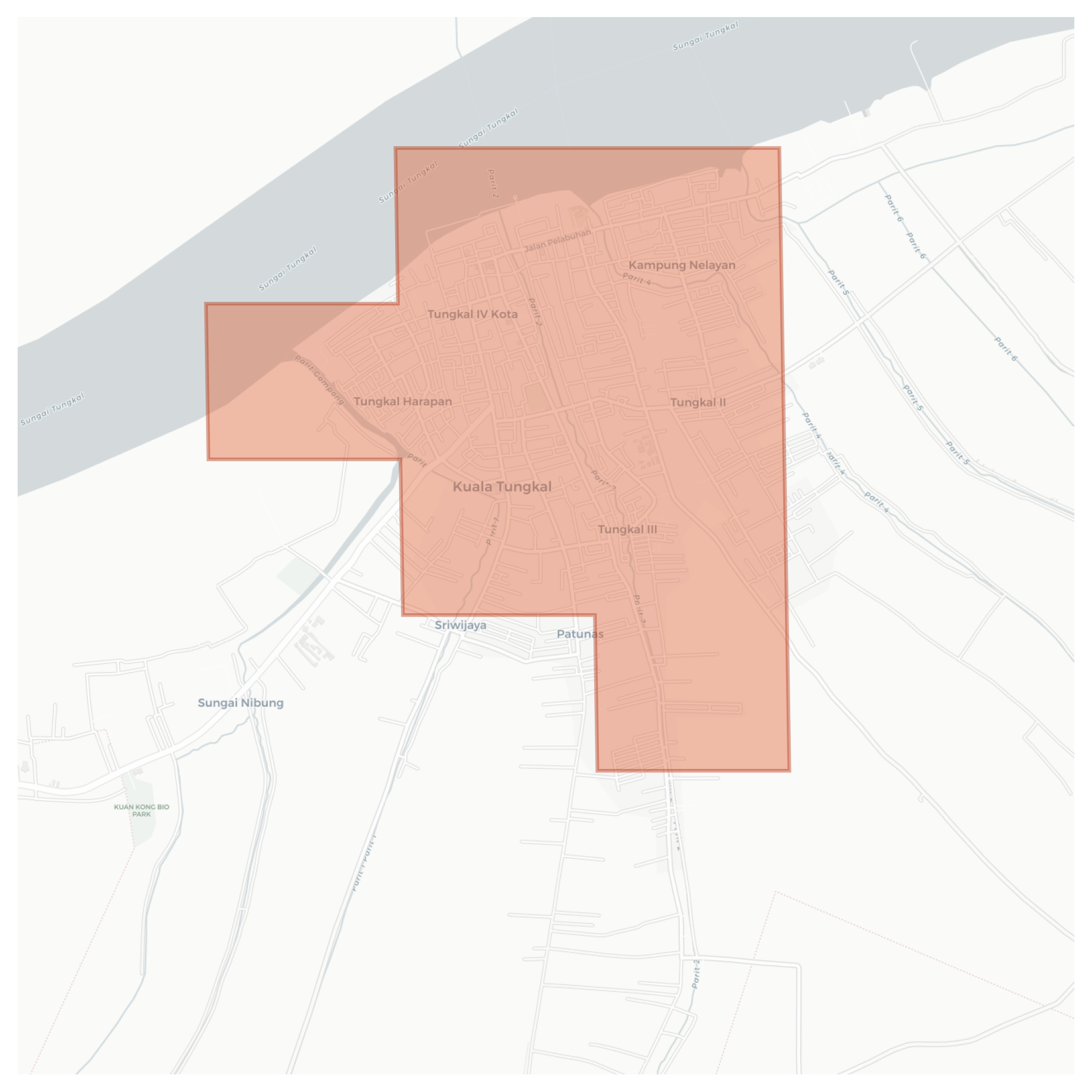 Kuala Tungkal geographic map