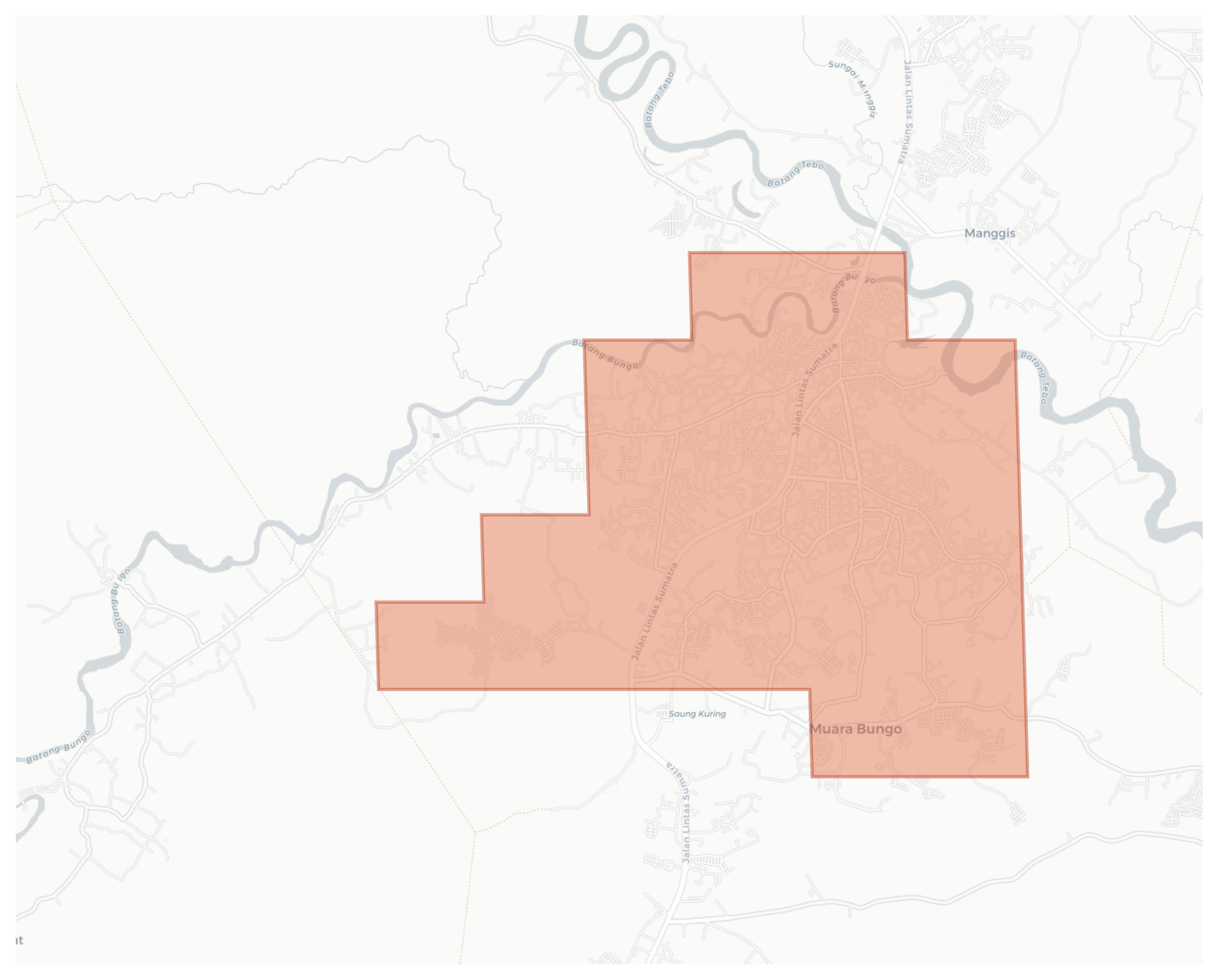 Muara Bungo geographic map