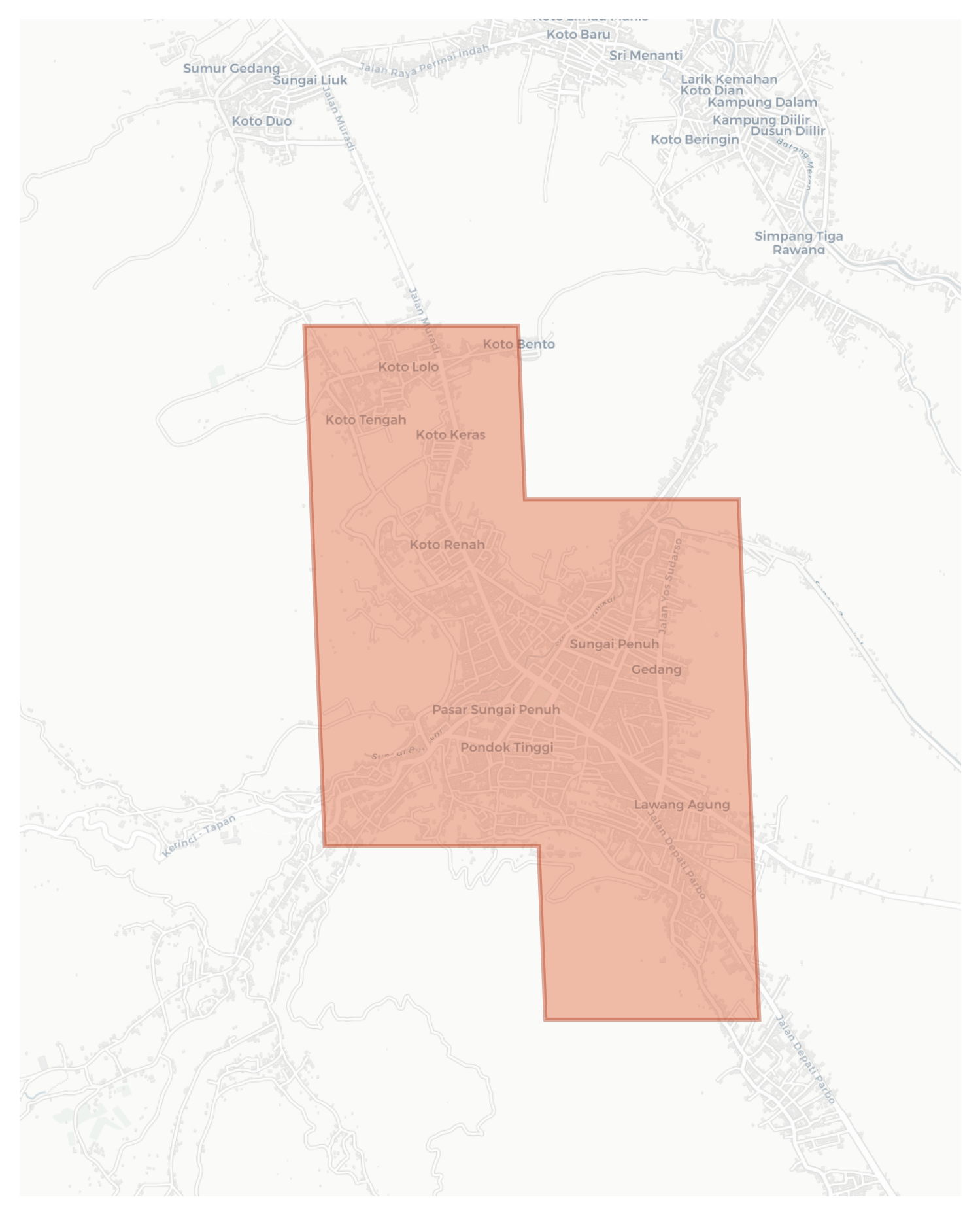Sungai Penuh geographic map