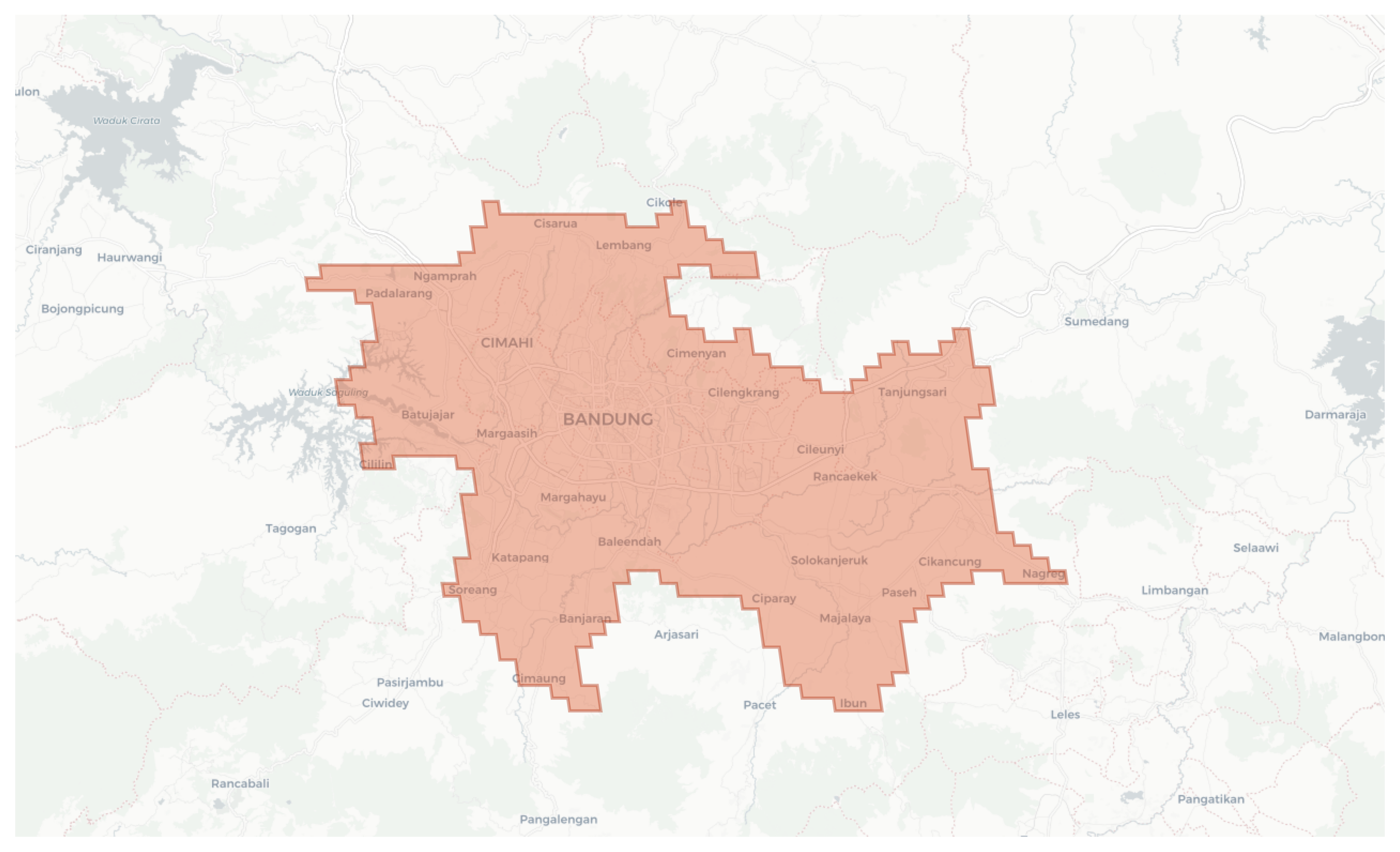 Bandung geographic map