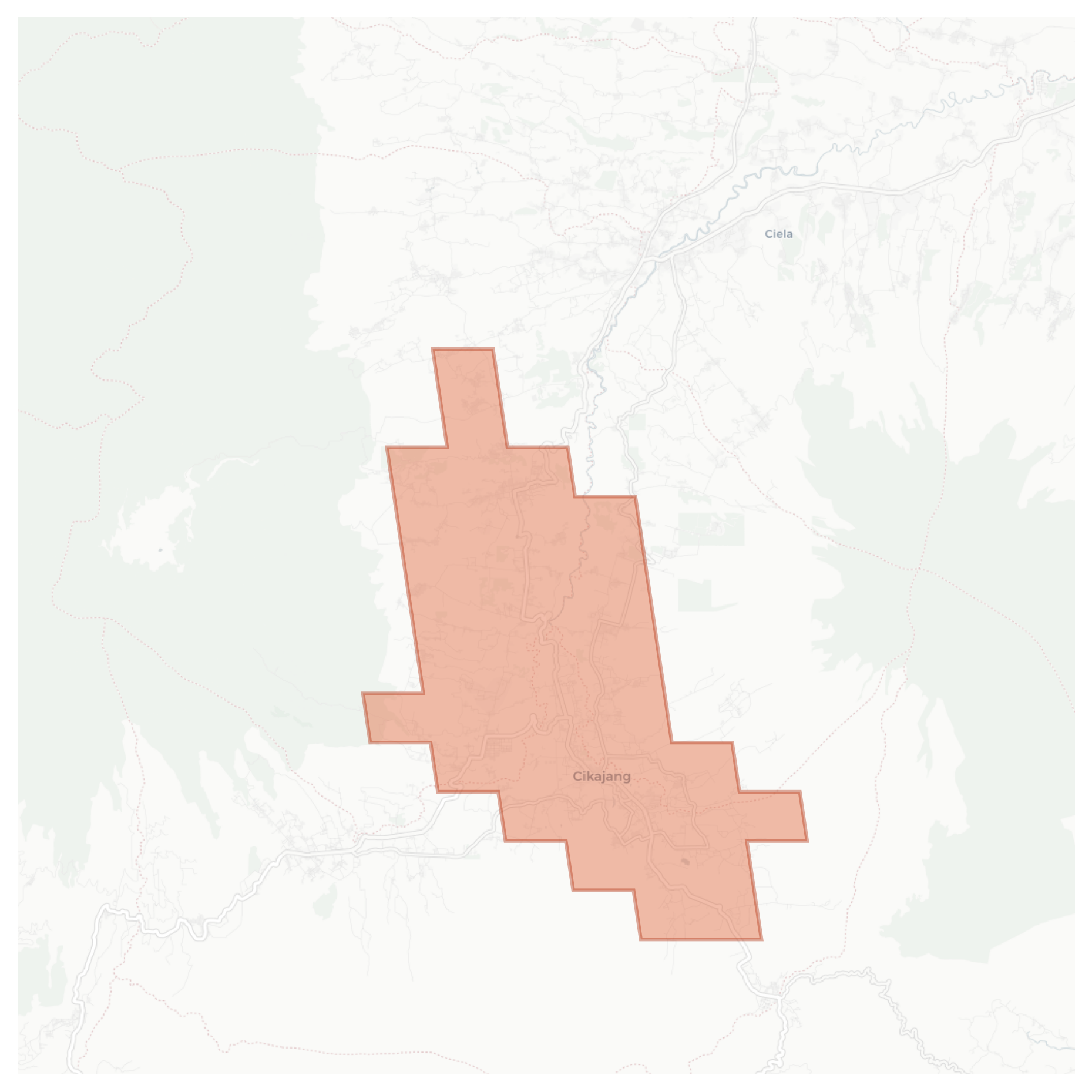 Cibodas geographic map