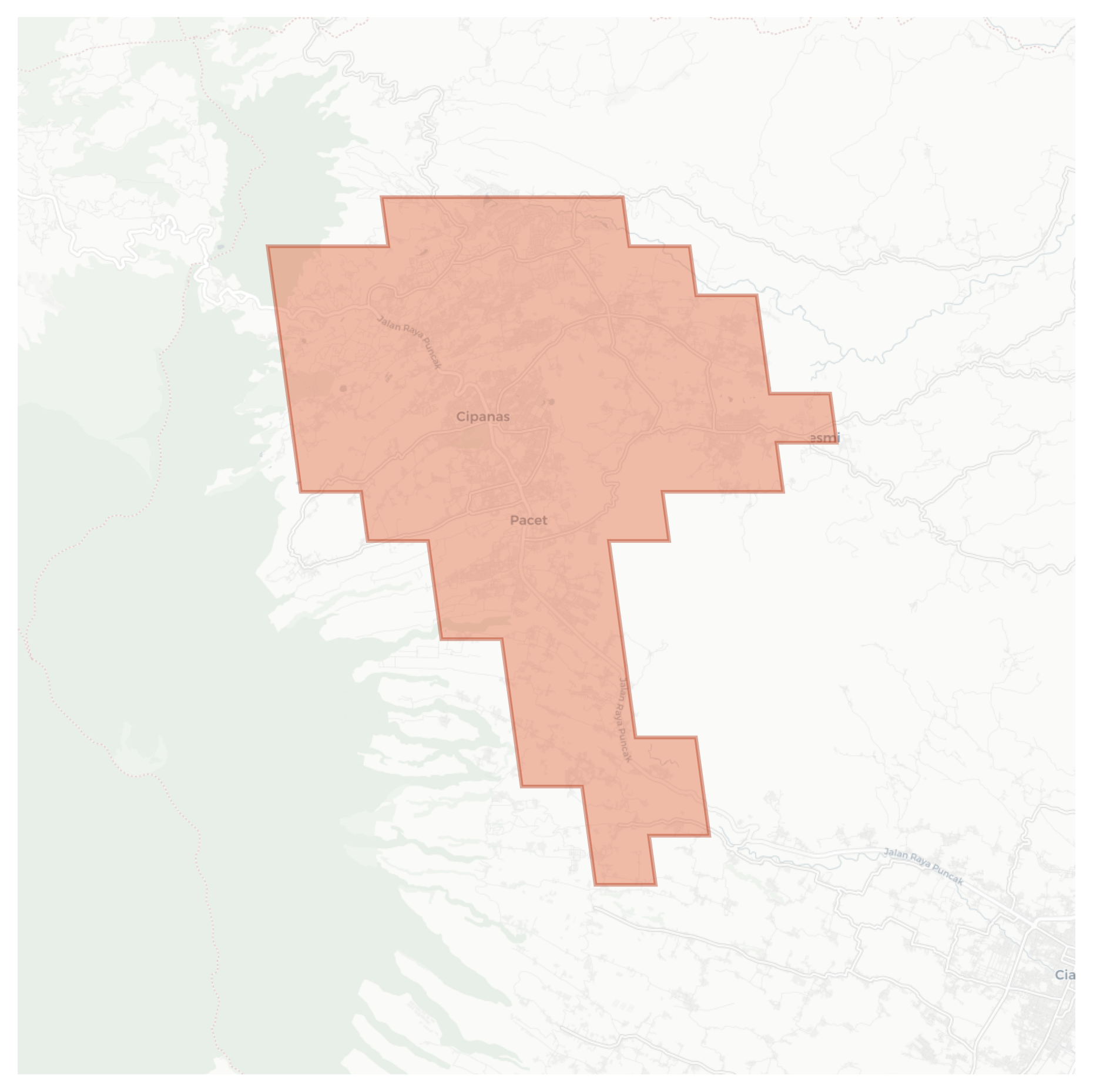 Cipanas geographic map