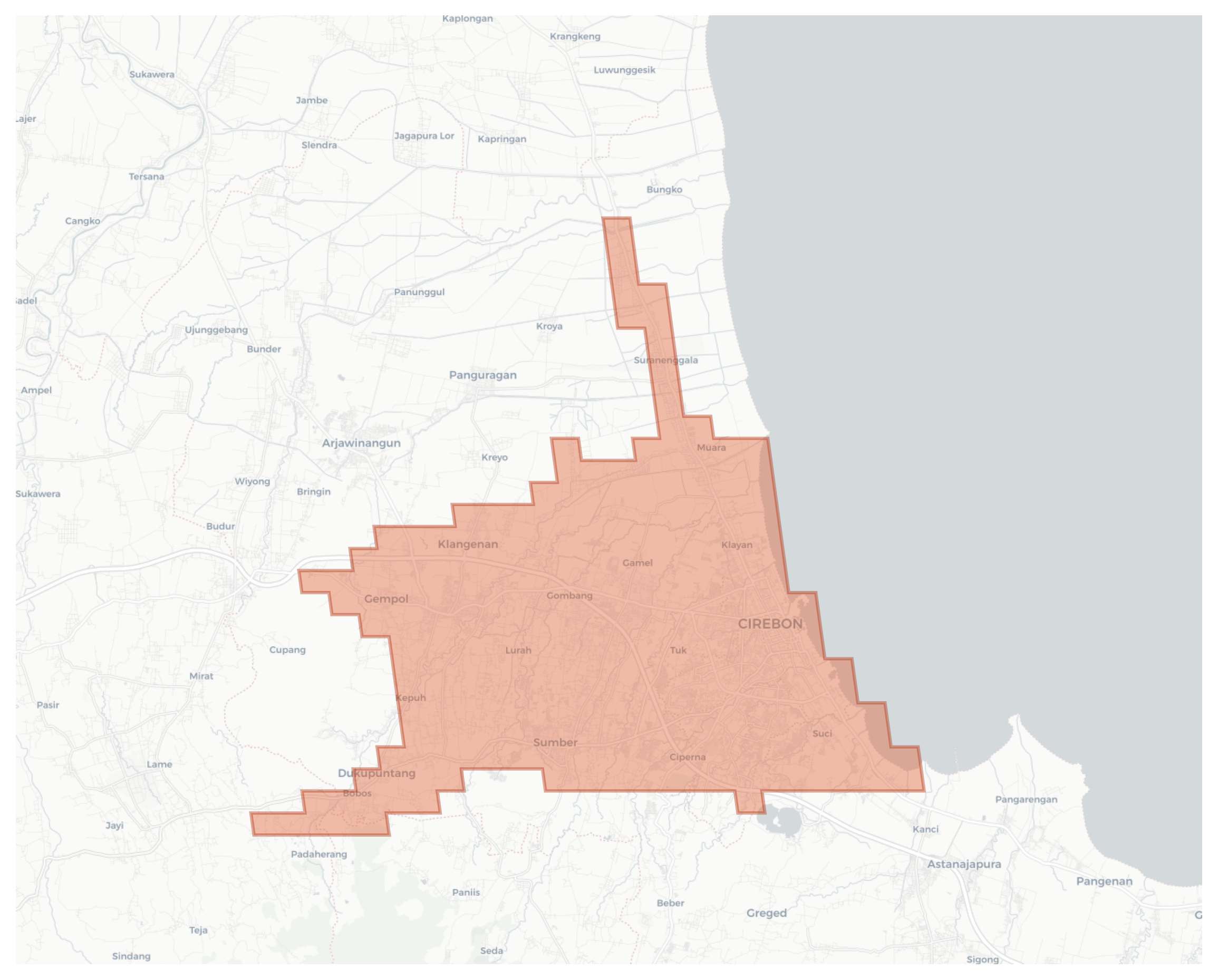 Cirebon geographic map