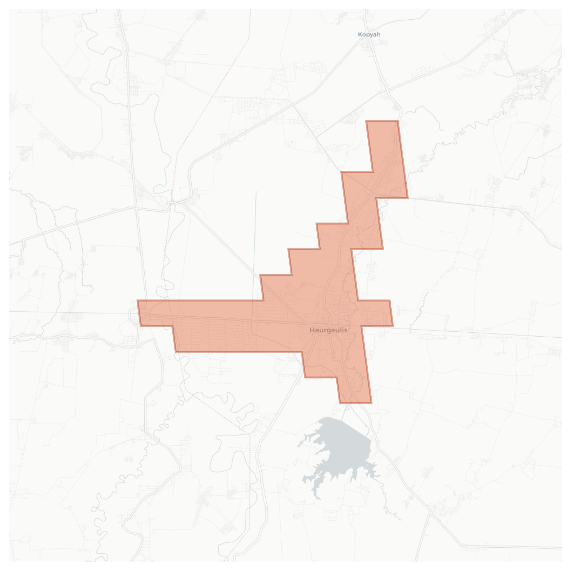 Haurgeulis geographic map