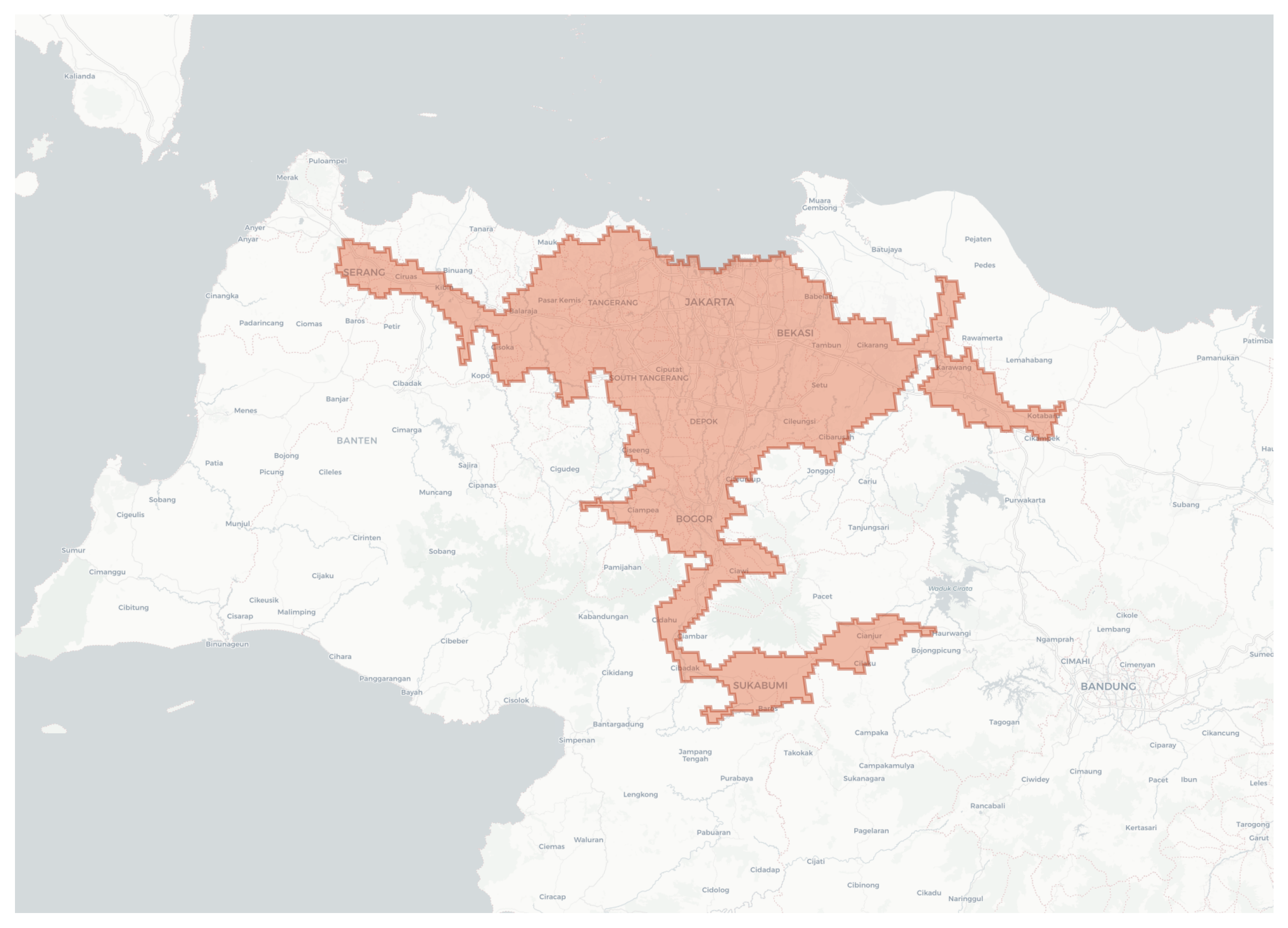 Jakarta geographic map