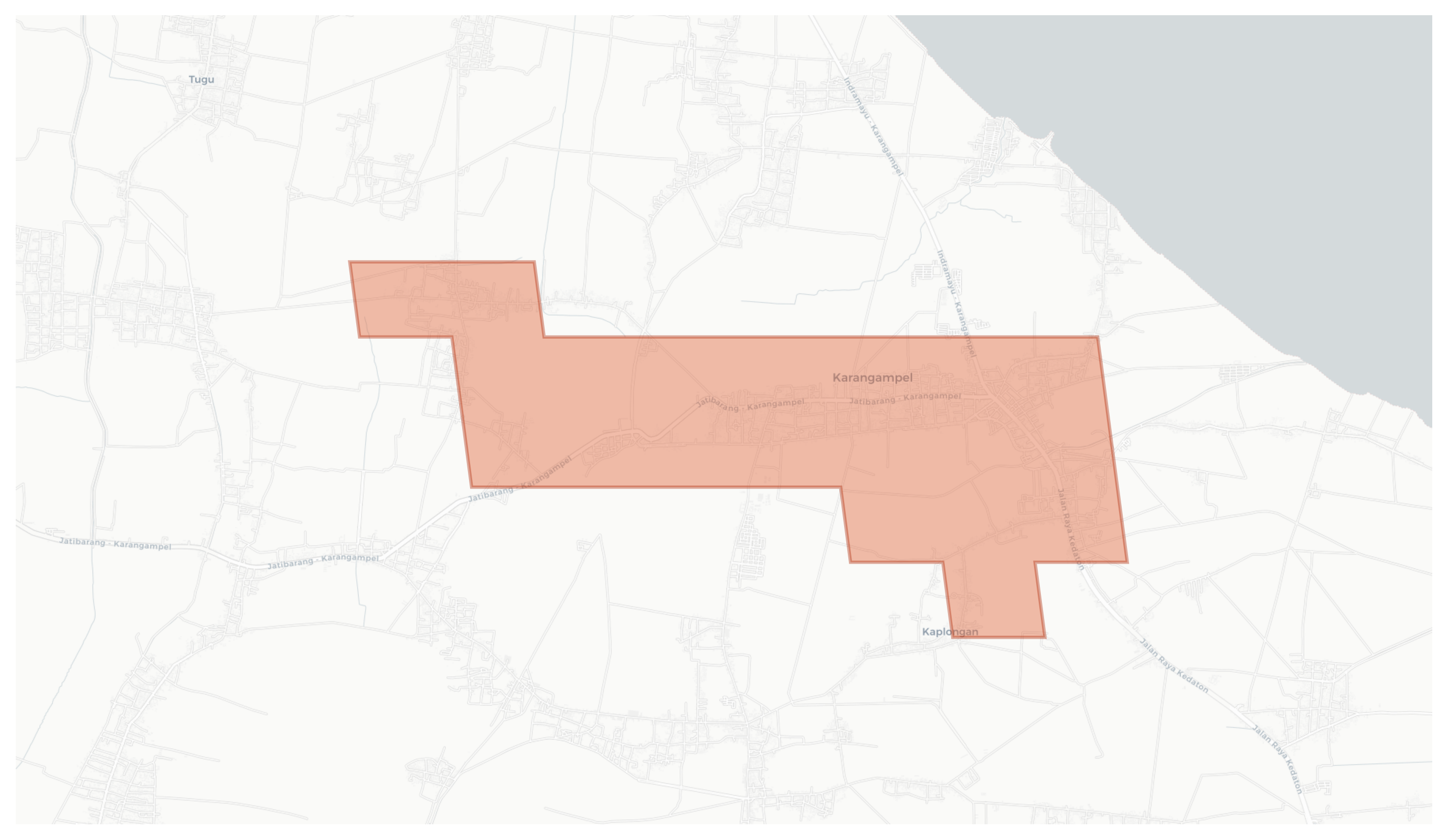 Karangampel geographic map