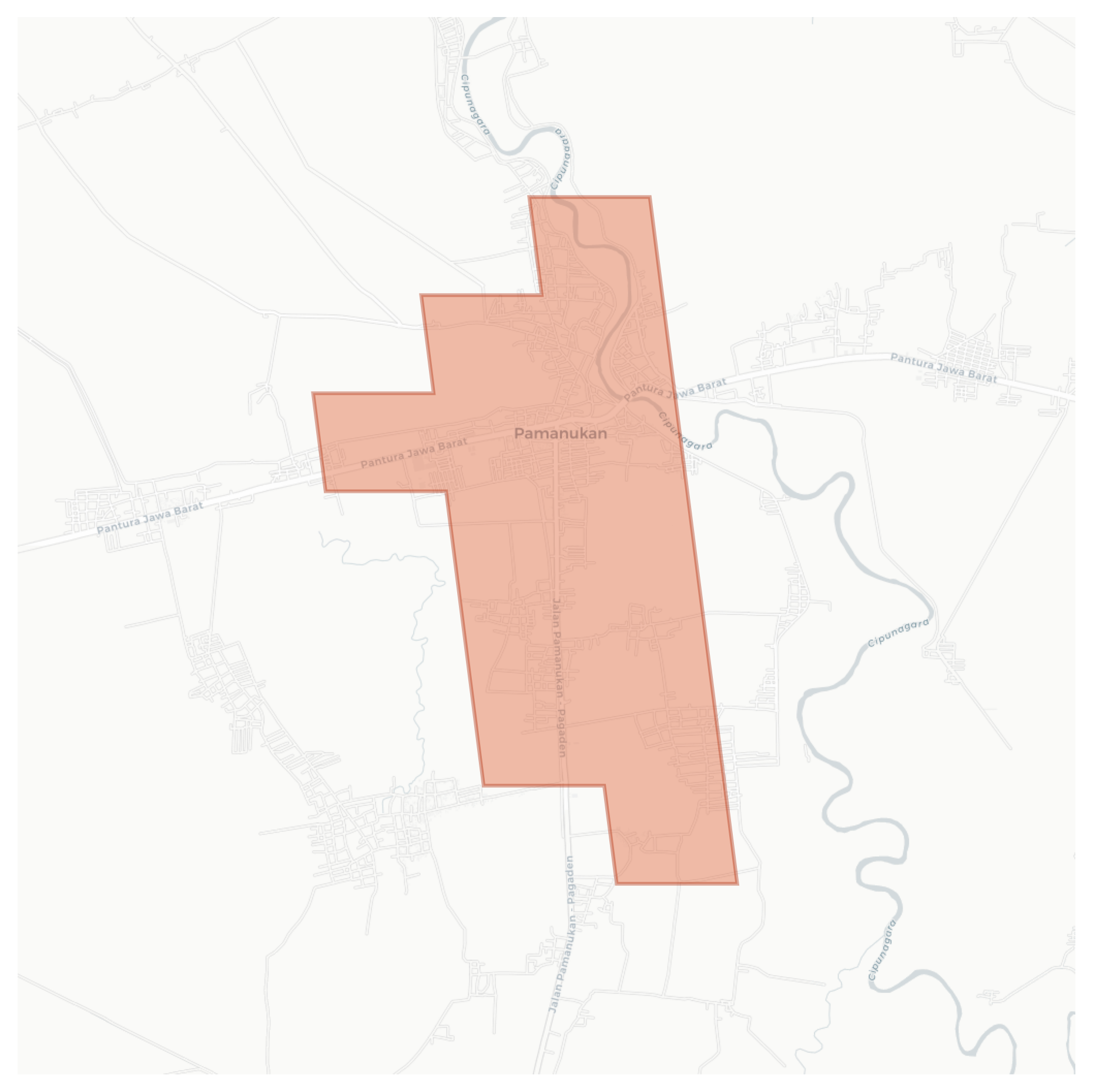 Pamanukan geographic map