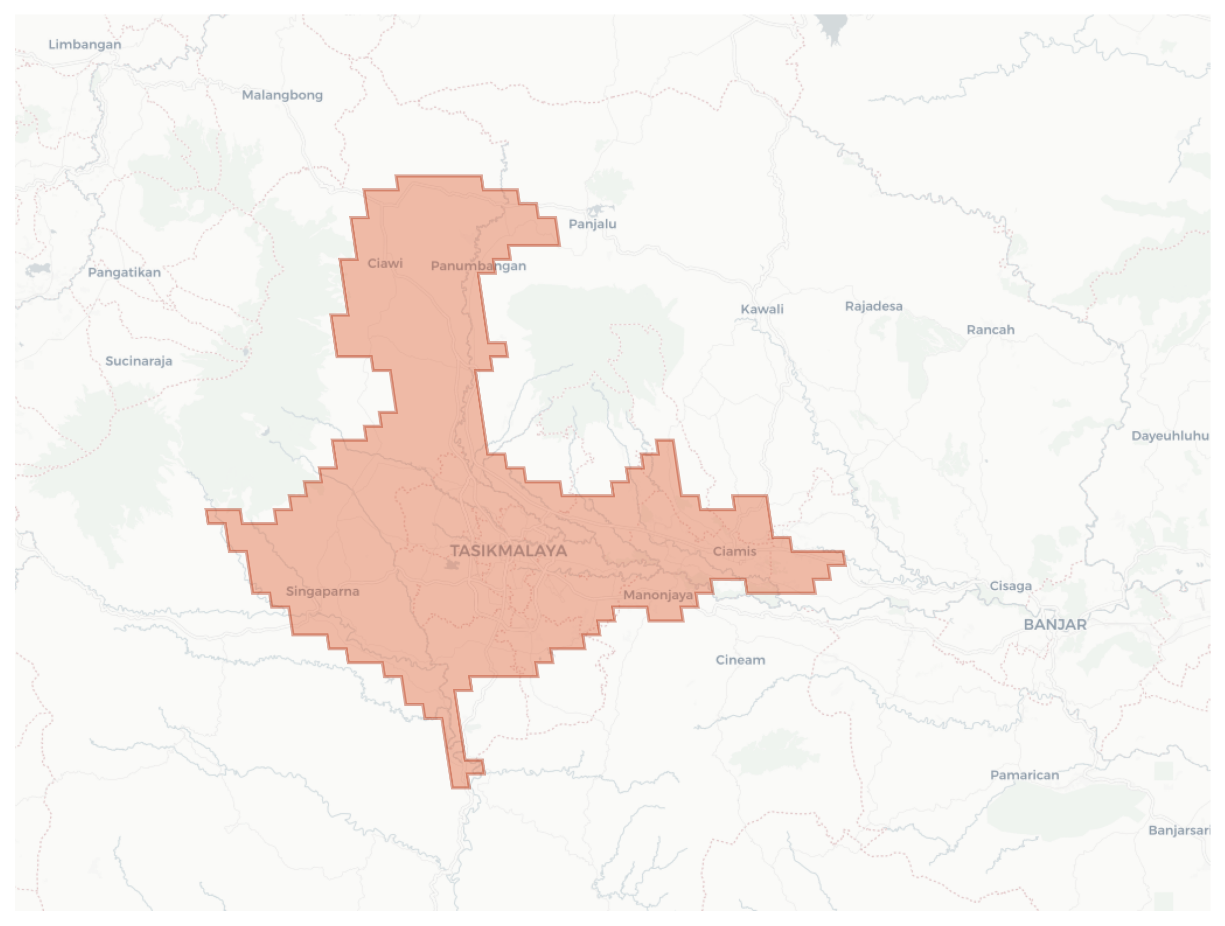 Tasikmalaya geographic map