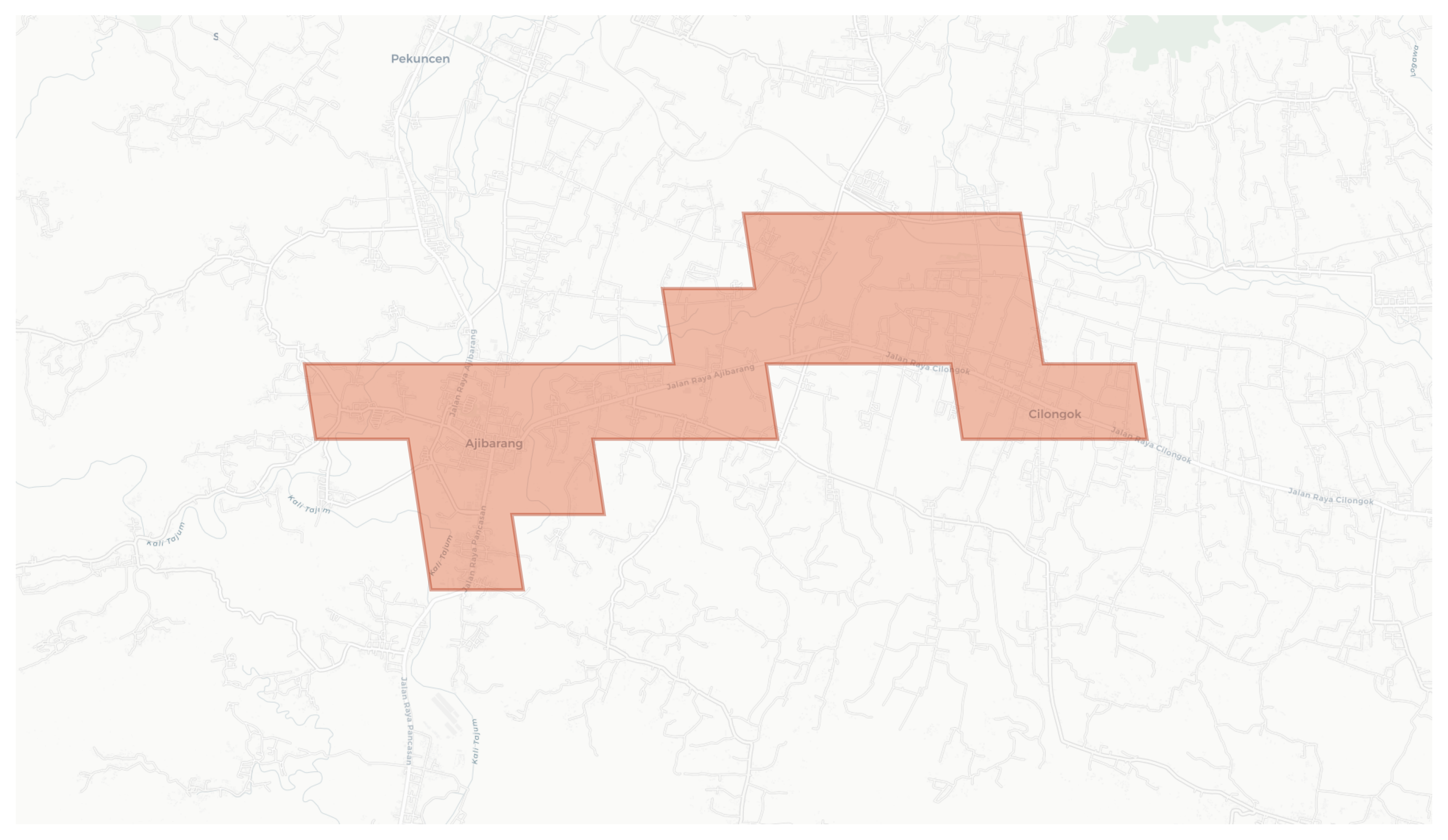 Ajibarang geographic map