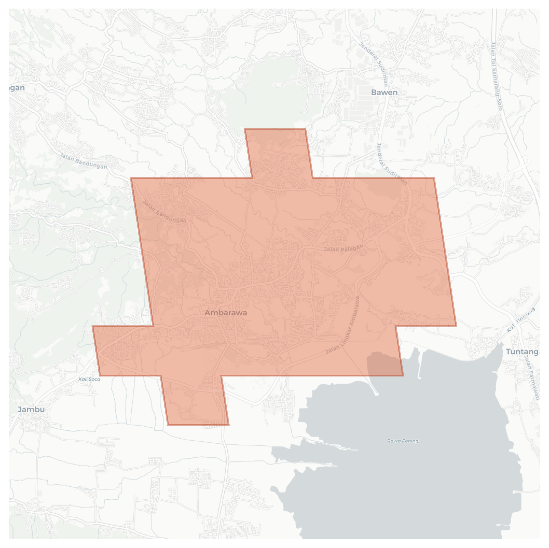 Ambarawa geographic map