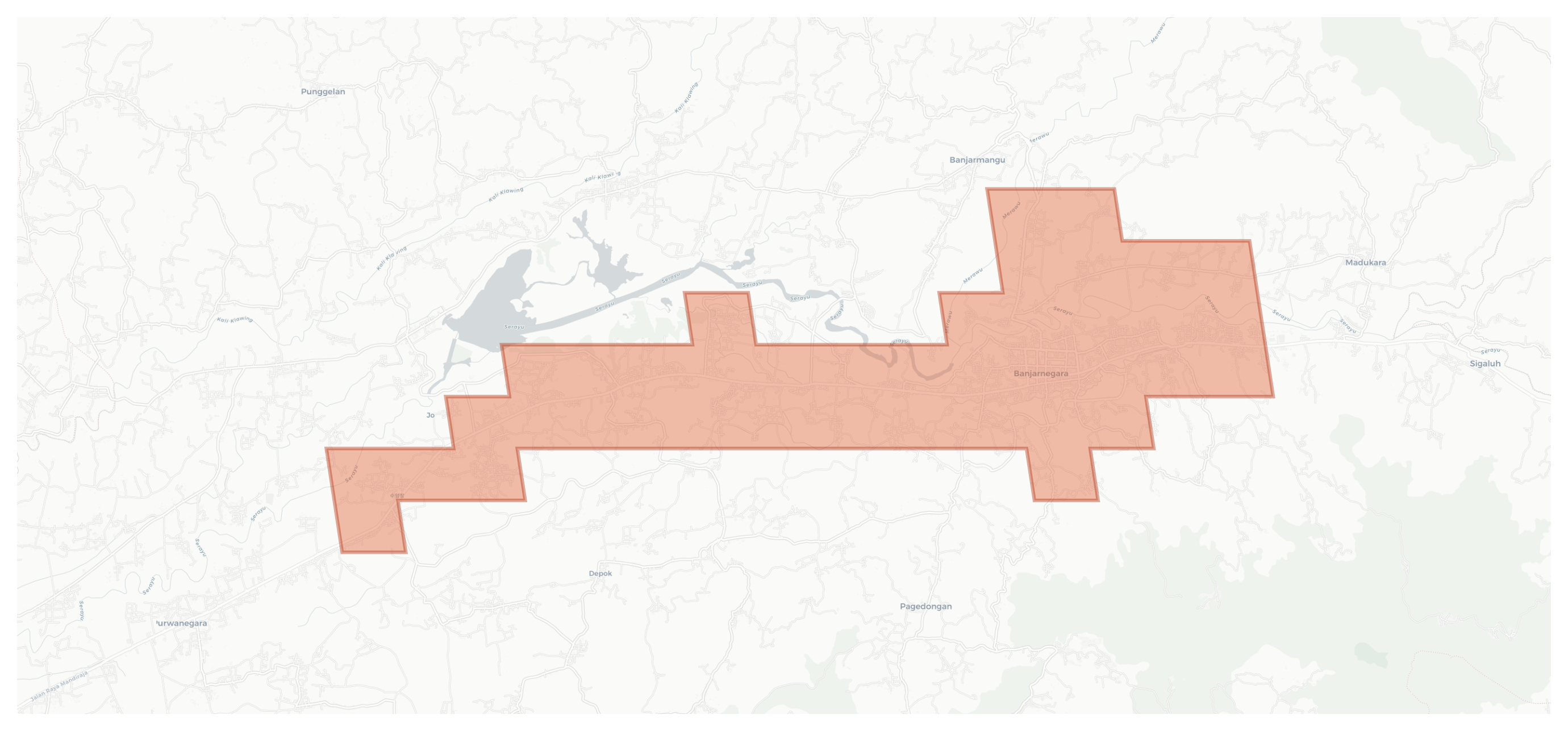 Banjarnegara geographic map