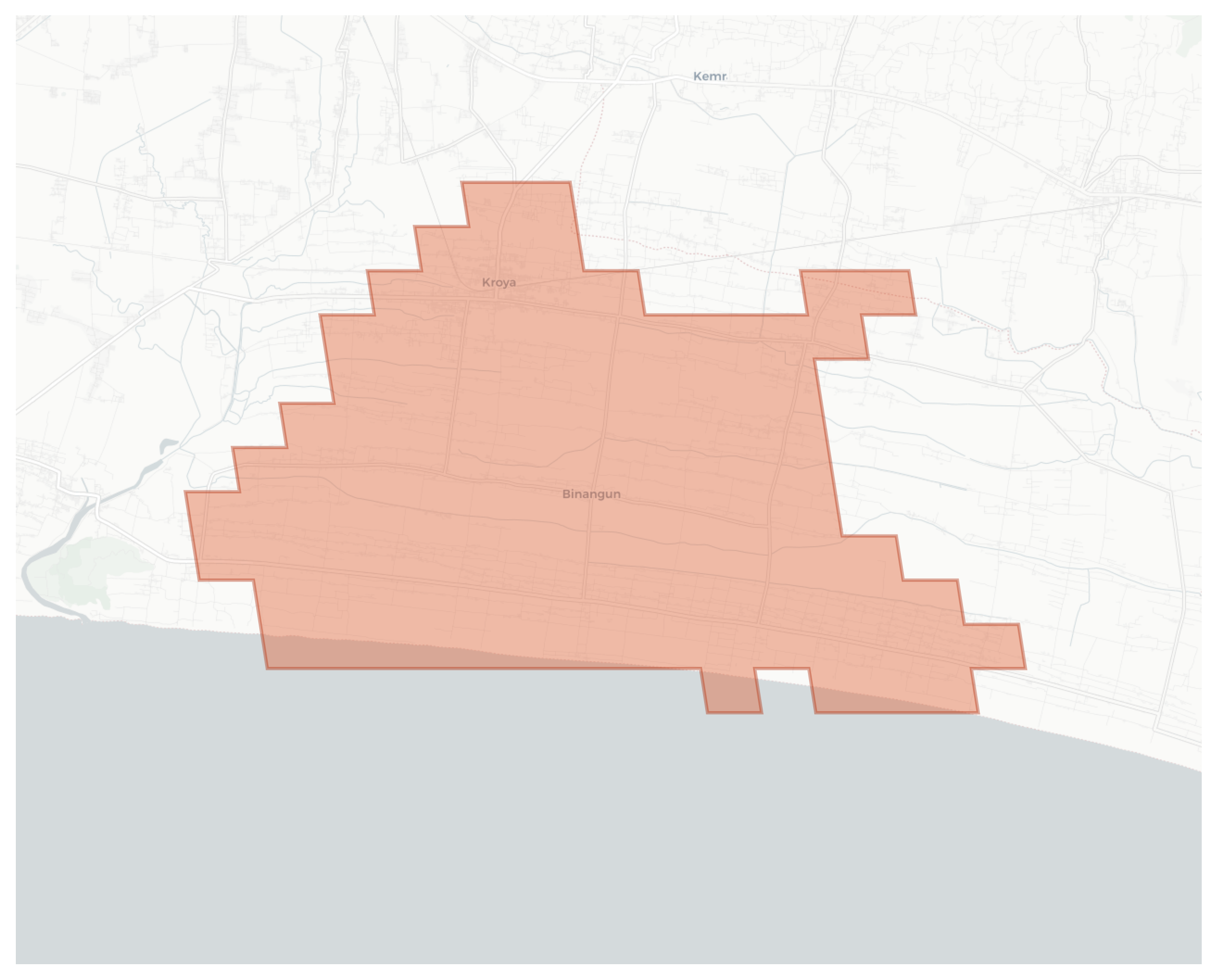 Binangun geographic map