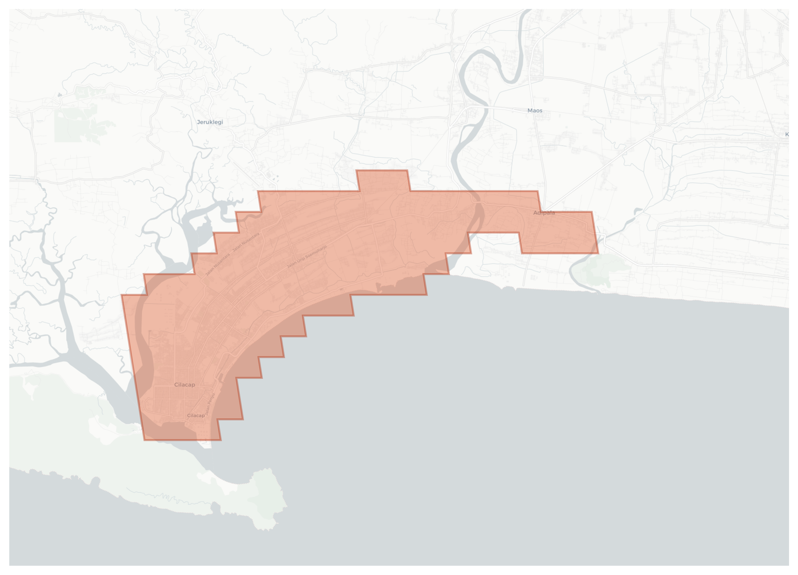Cilacap geographic map