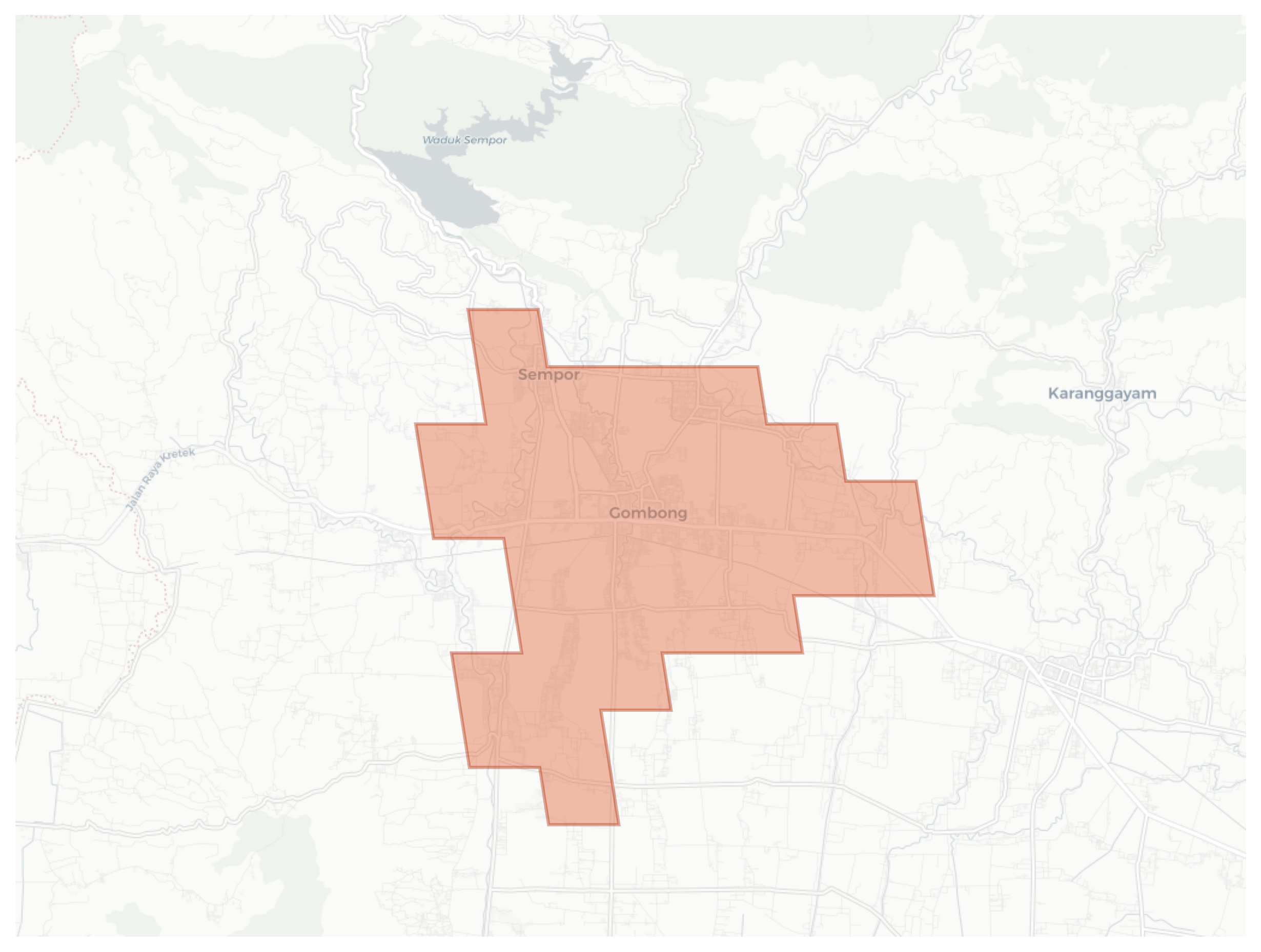 Gombong geographic map