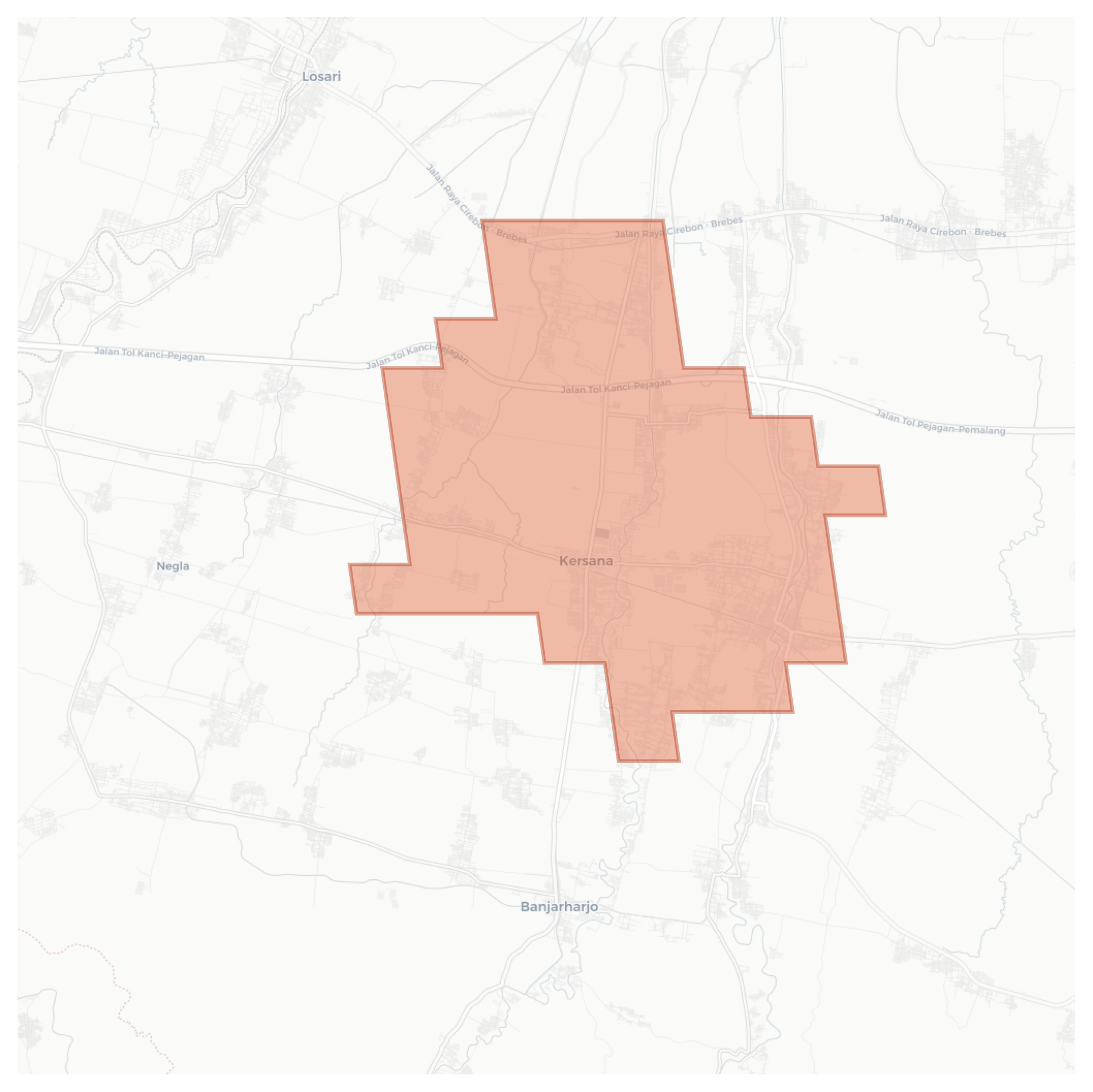 Kersana geographic map