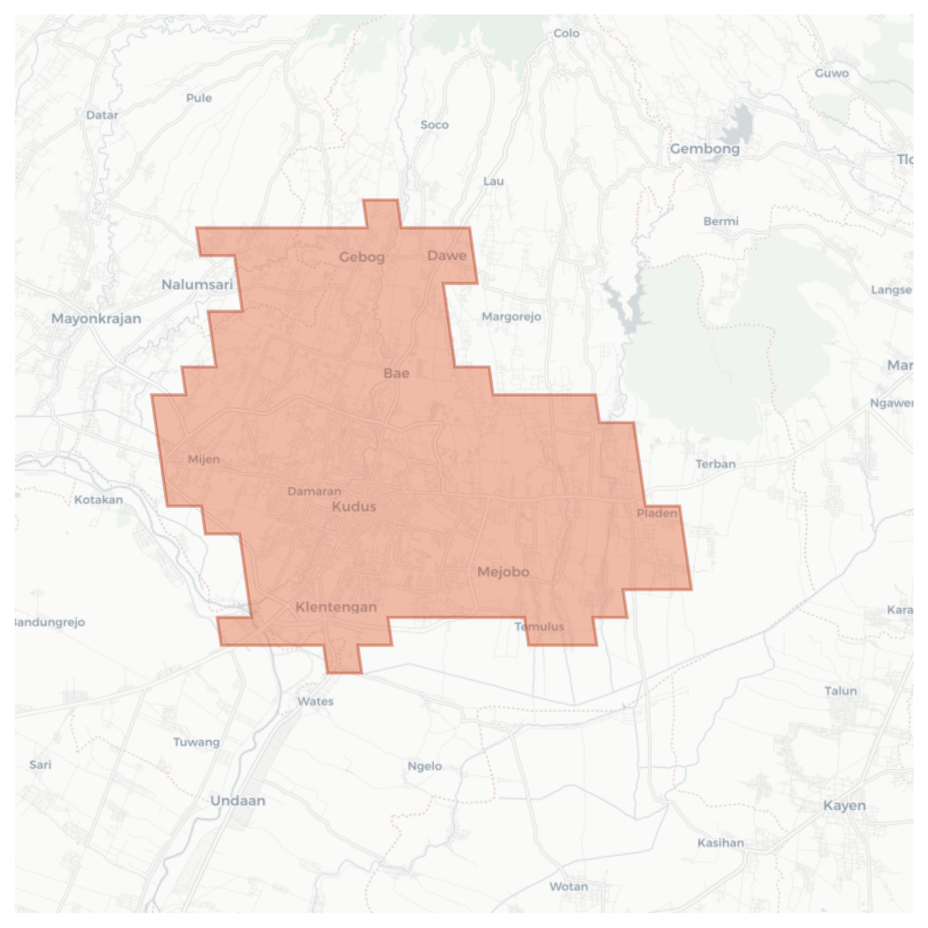 Kudus geographic map