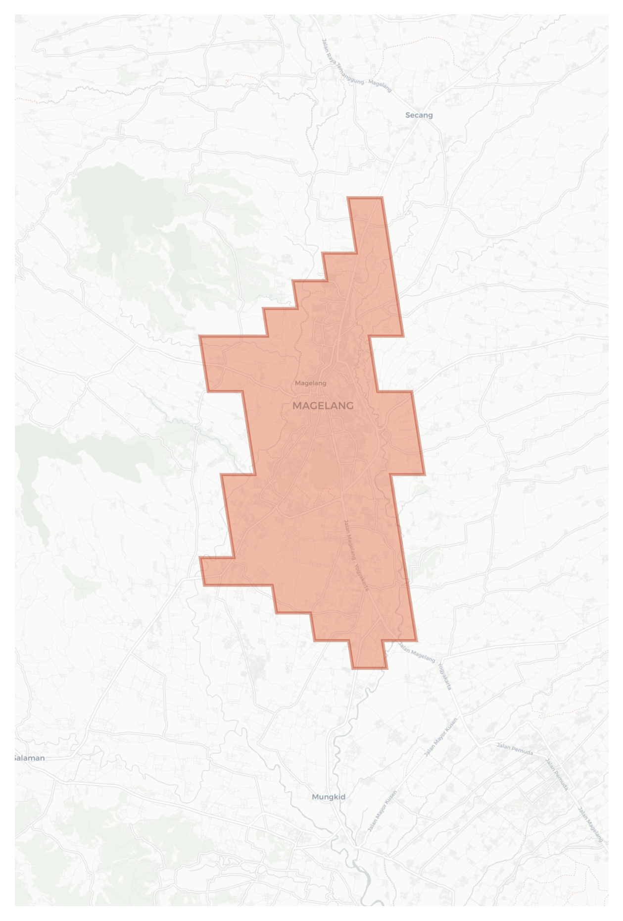 Magelang geographic map