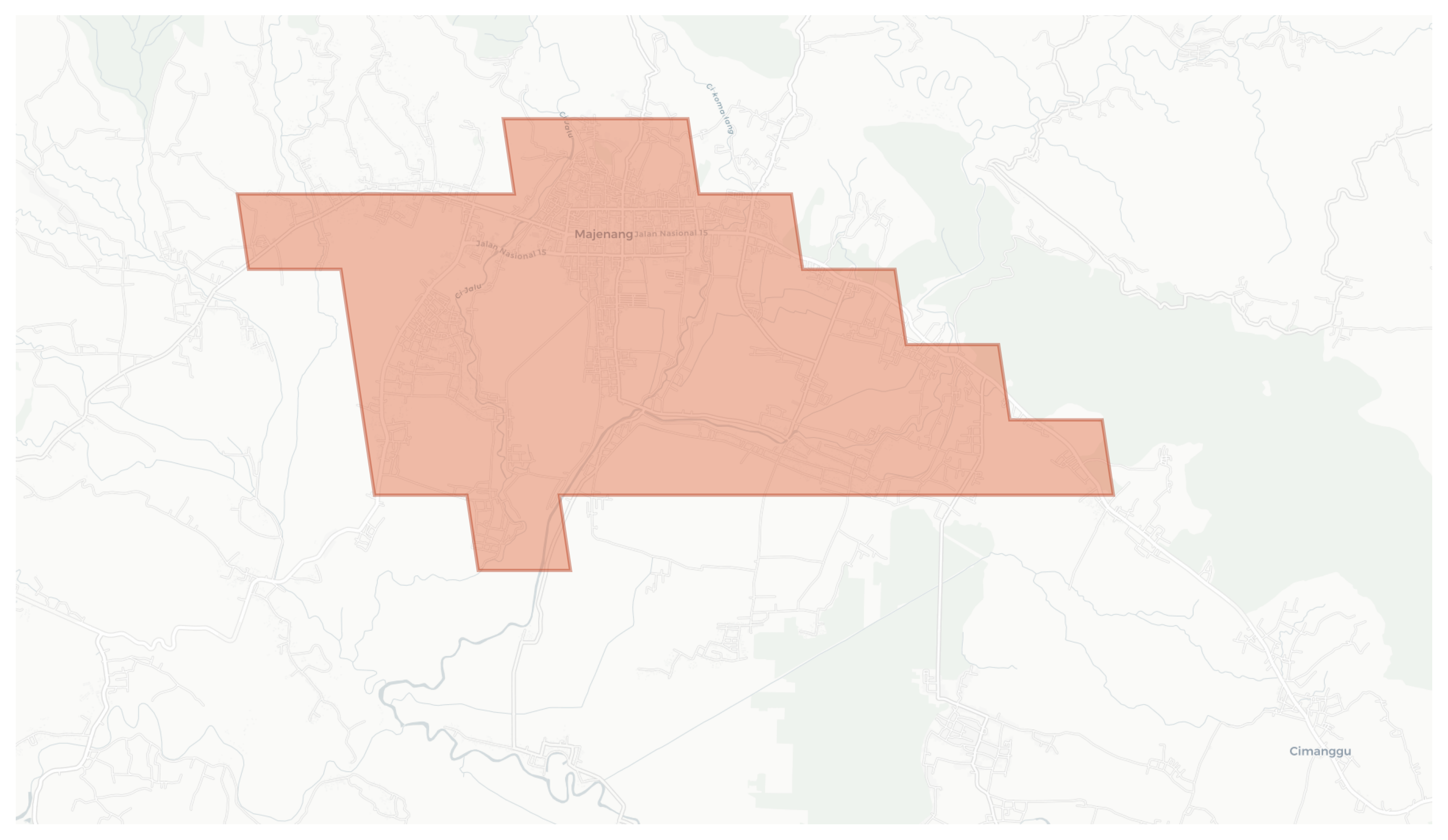 Majenang geographic map