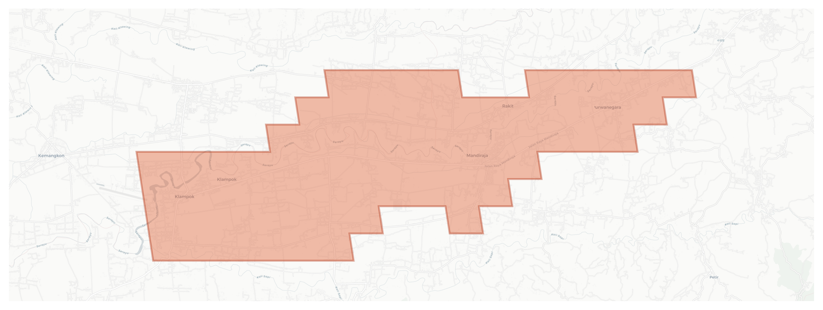 Mandiraja geographic map