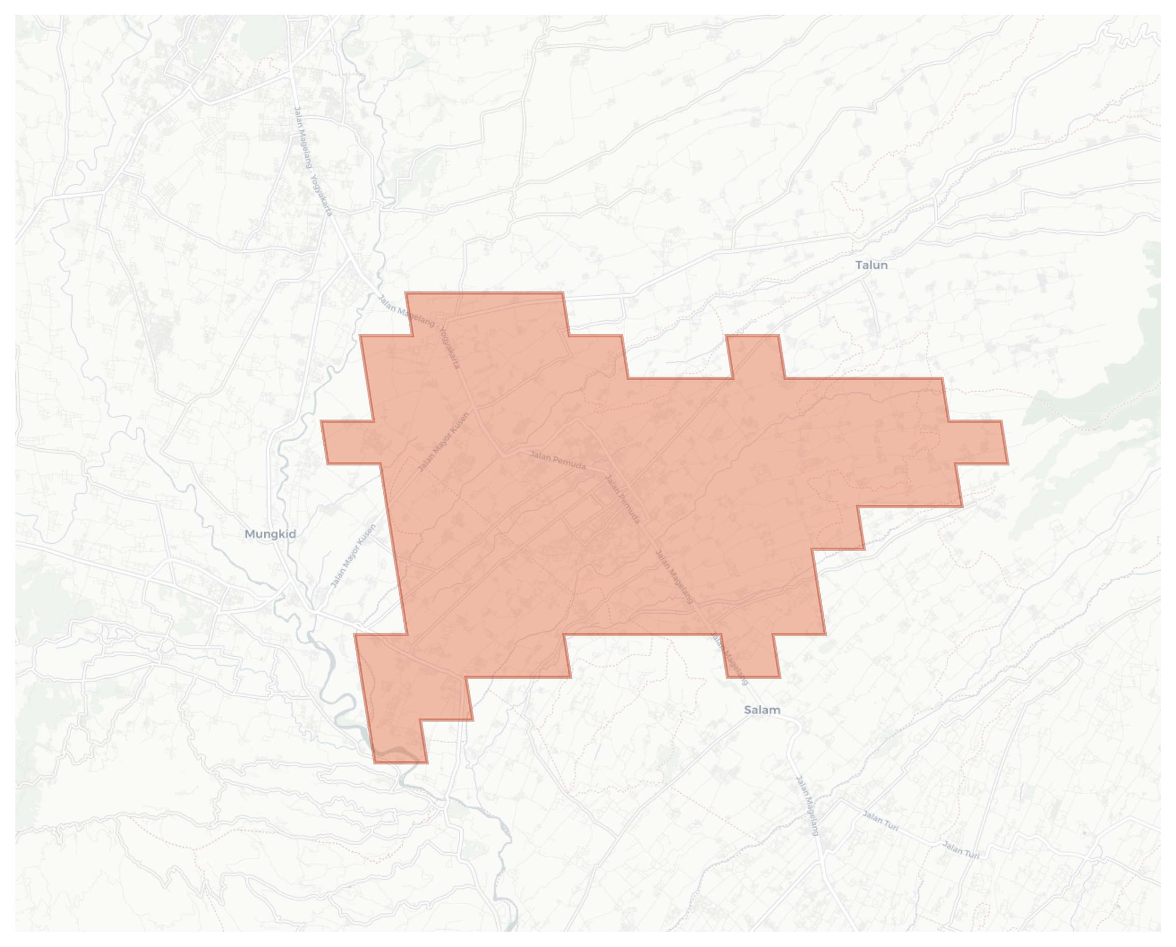 Muntilan geographic map