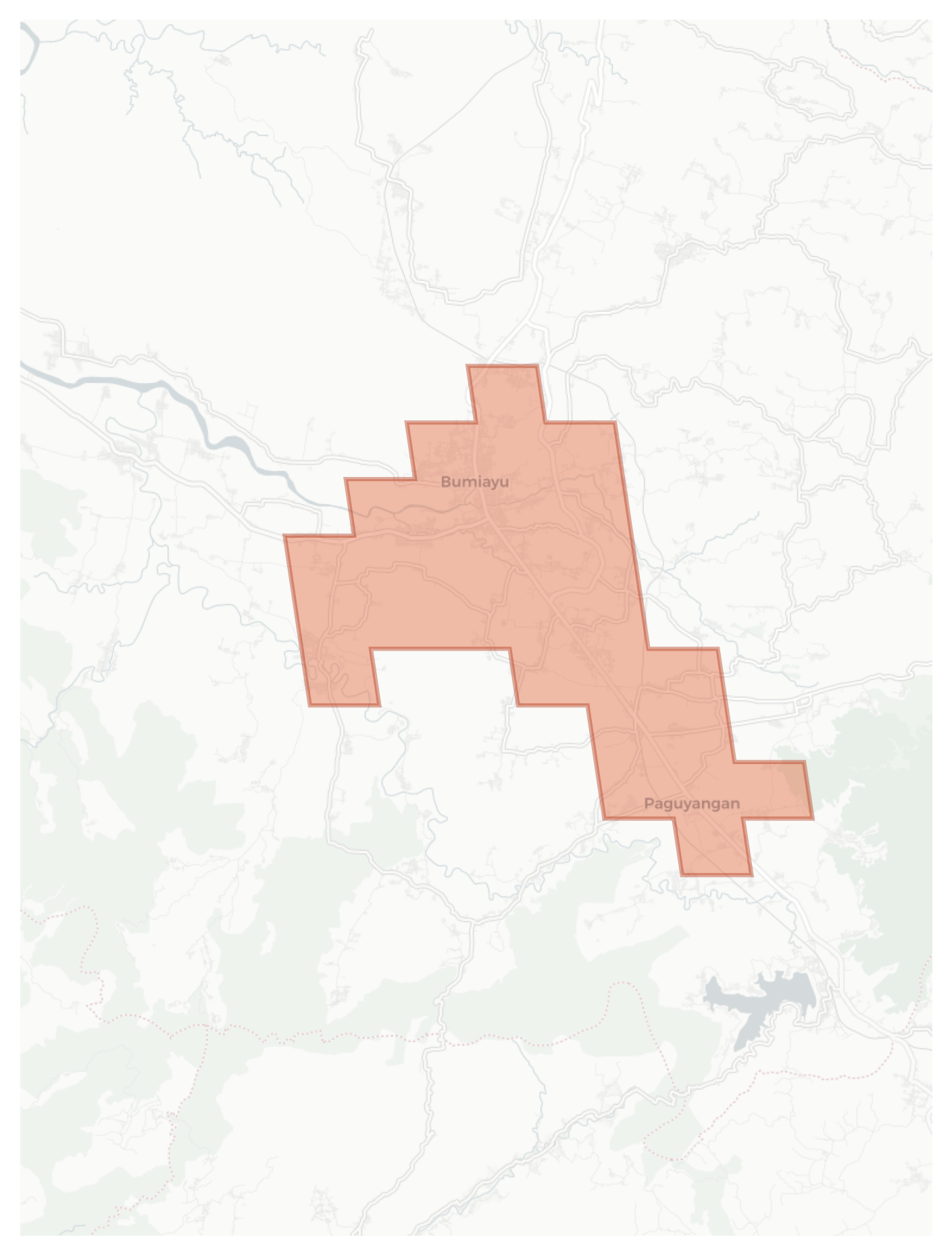 Paguyangan geographic map