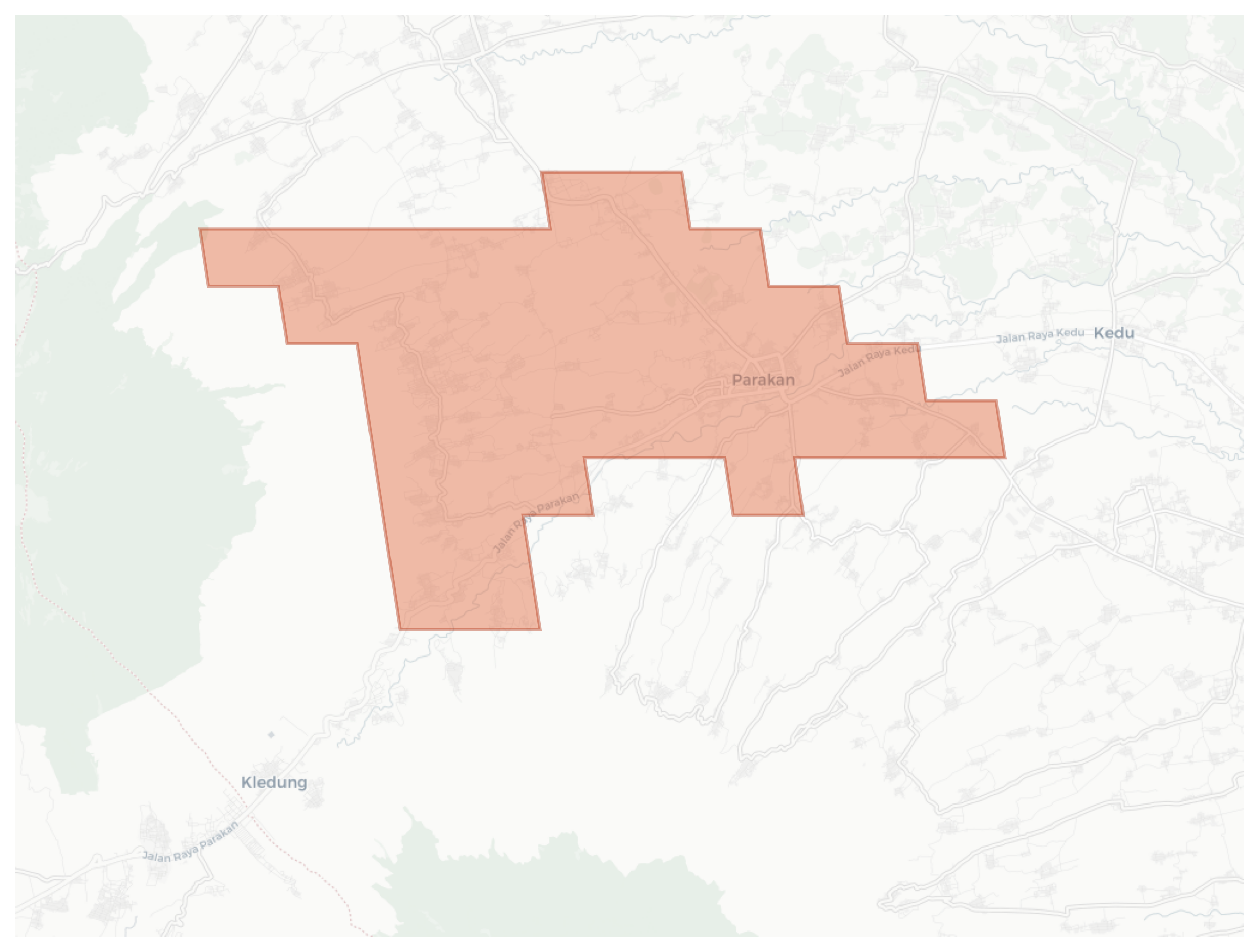 Parakan geographic map