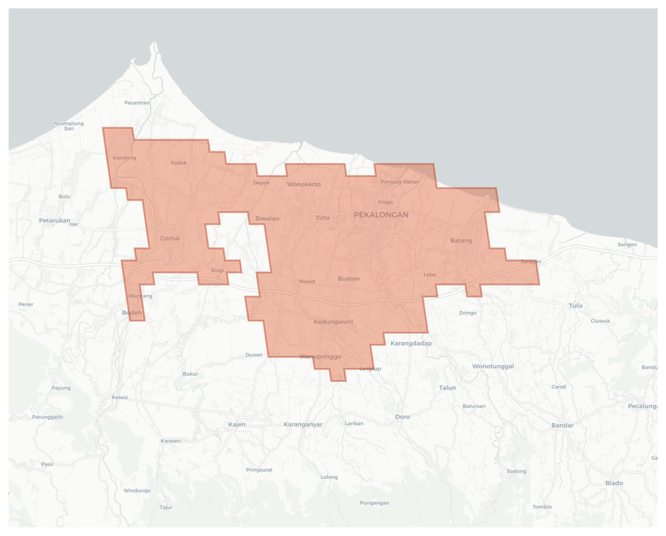 Pekalongan geographic map
