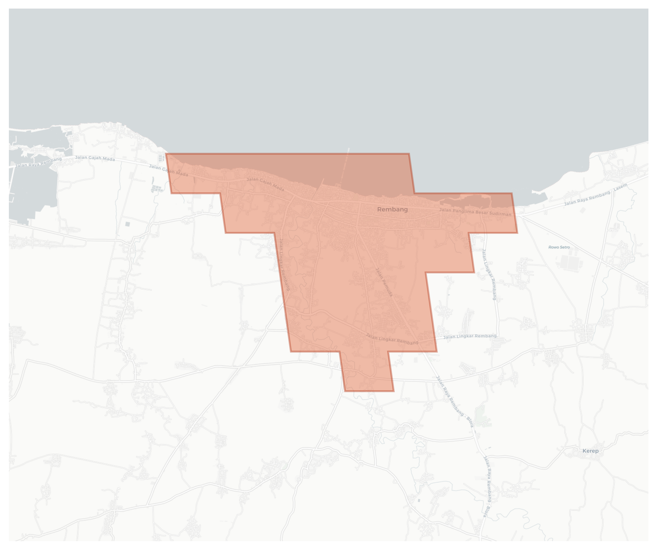 Rembang geographic map