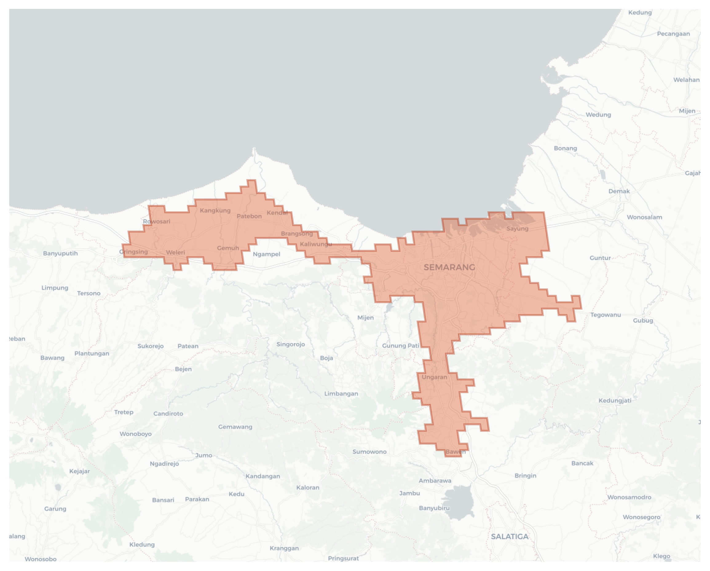 Semarang geographic map