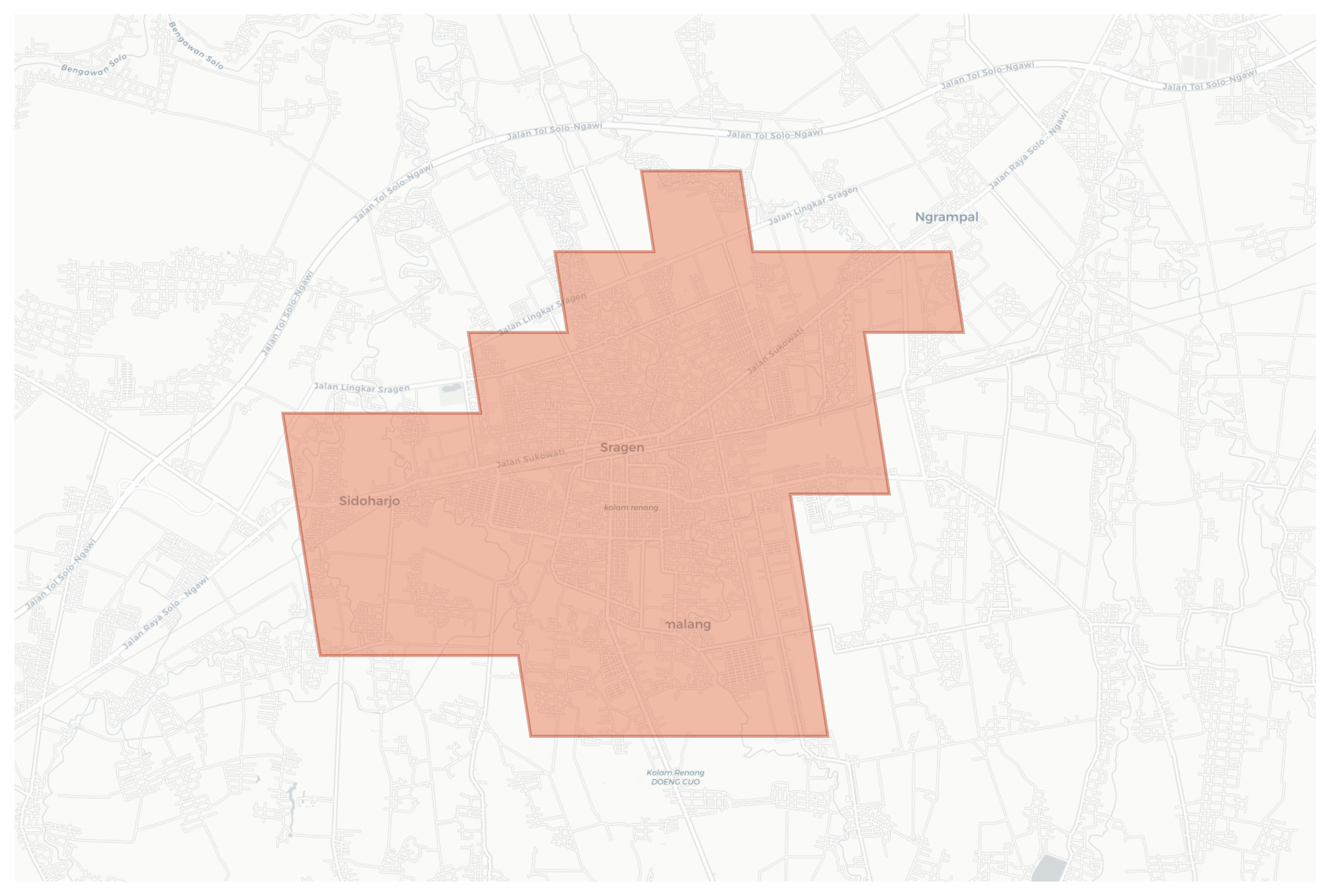 Sragen geographic map