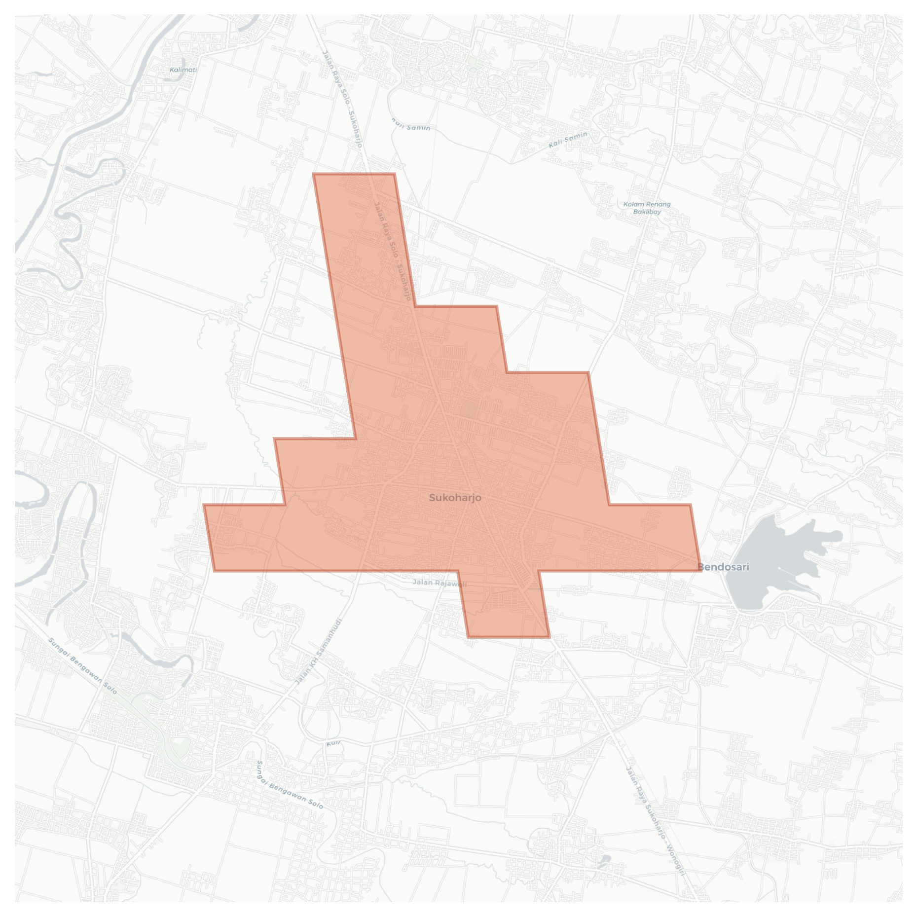 Sukoharjo geographic map