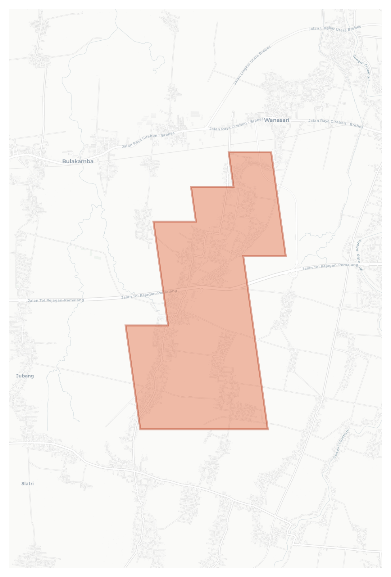 Tegalglagah geographic map