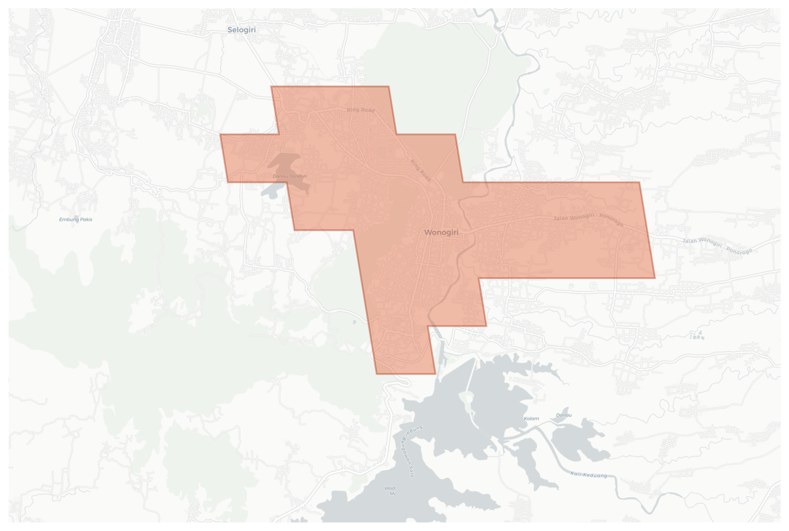 Wonogiri geographic map