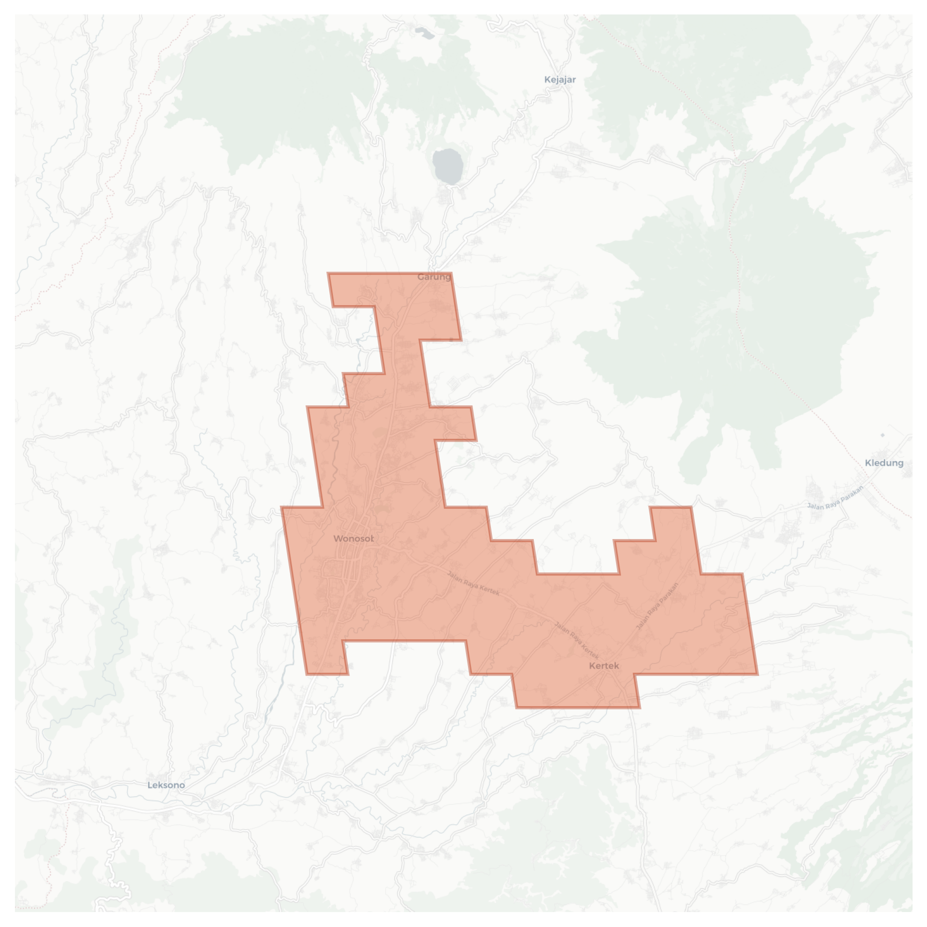 Wonosobo geographic map