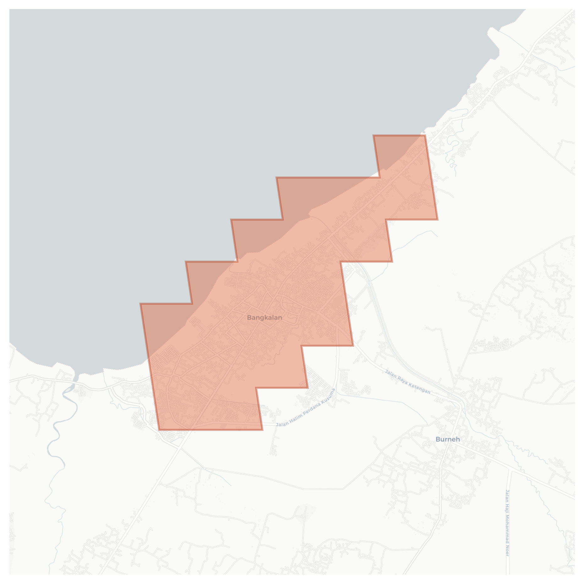 Bangkalan geographic map