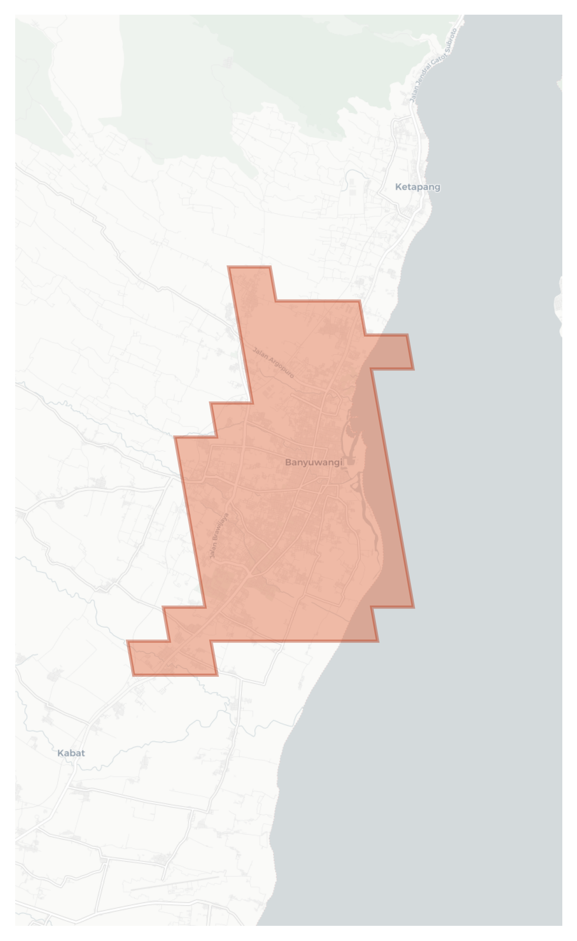 Banyuwangi geographic map