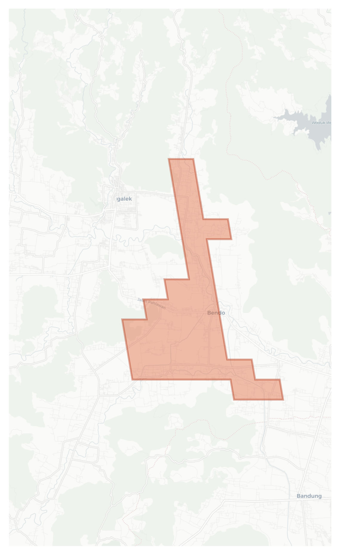 Bendo geographic map
