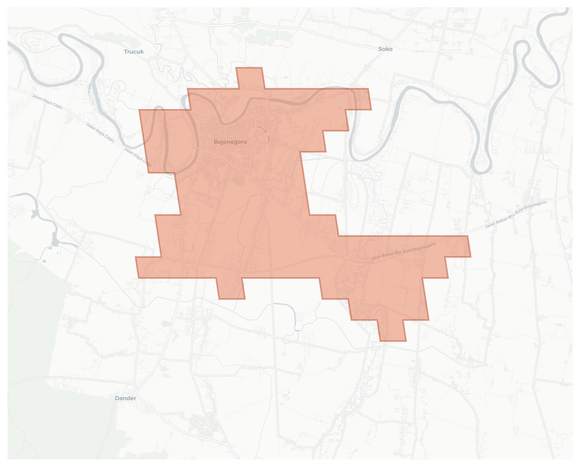 Bojonegoro geographic map