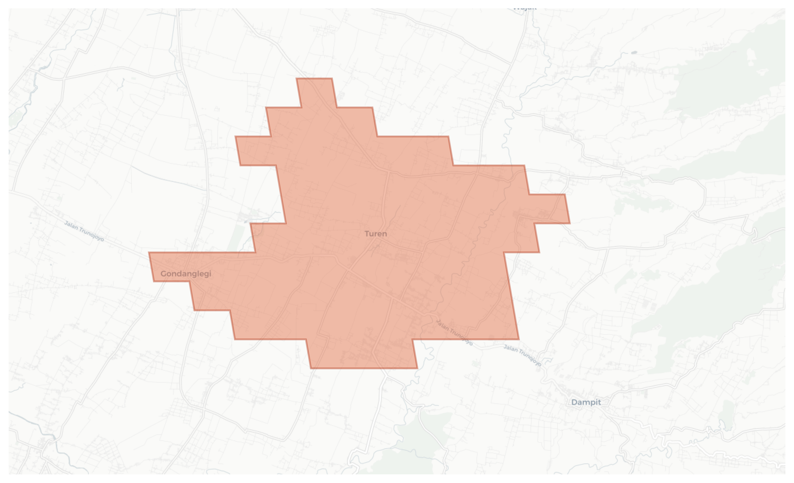 Gondanglegi geographic map
