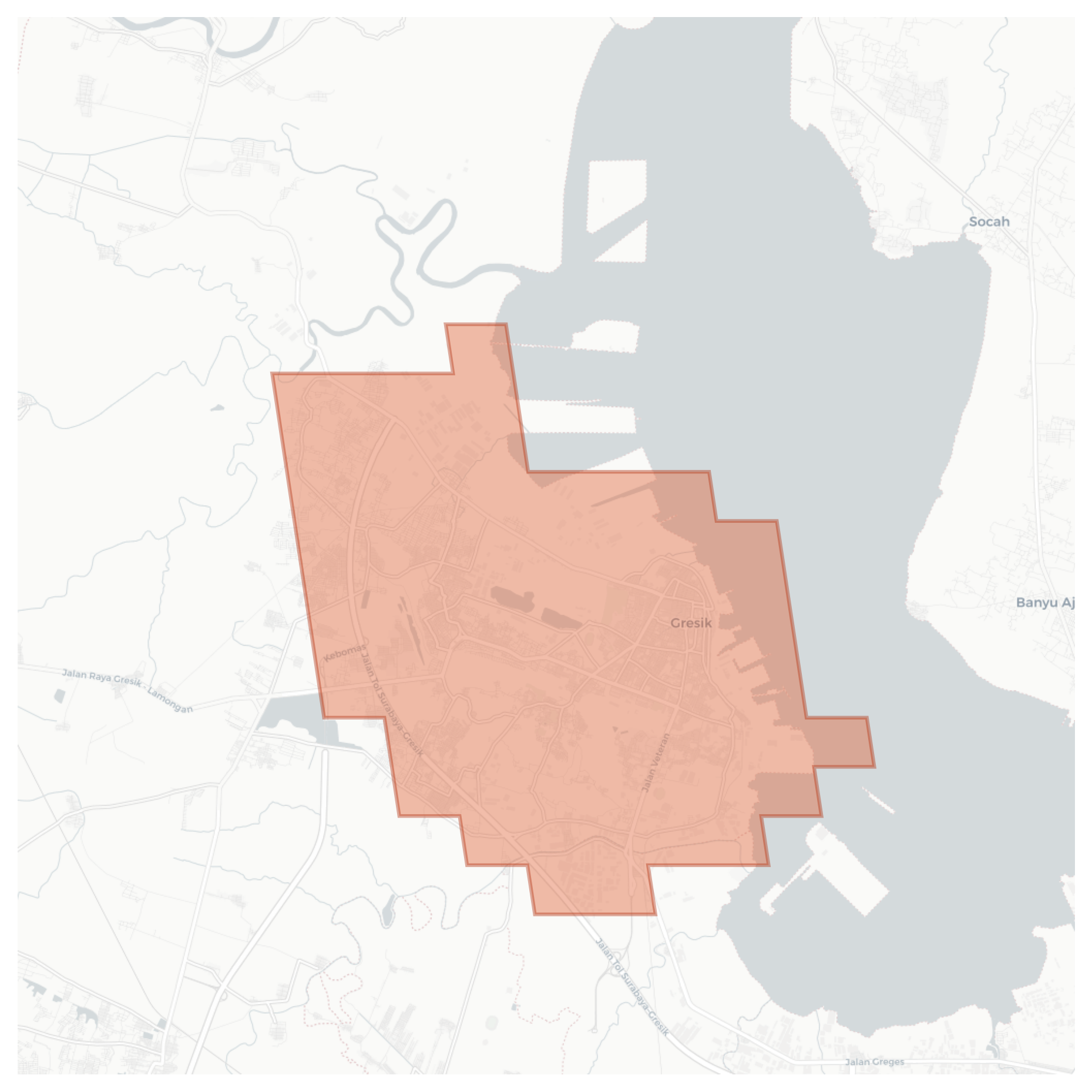 Gresik geographic map
