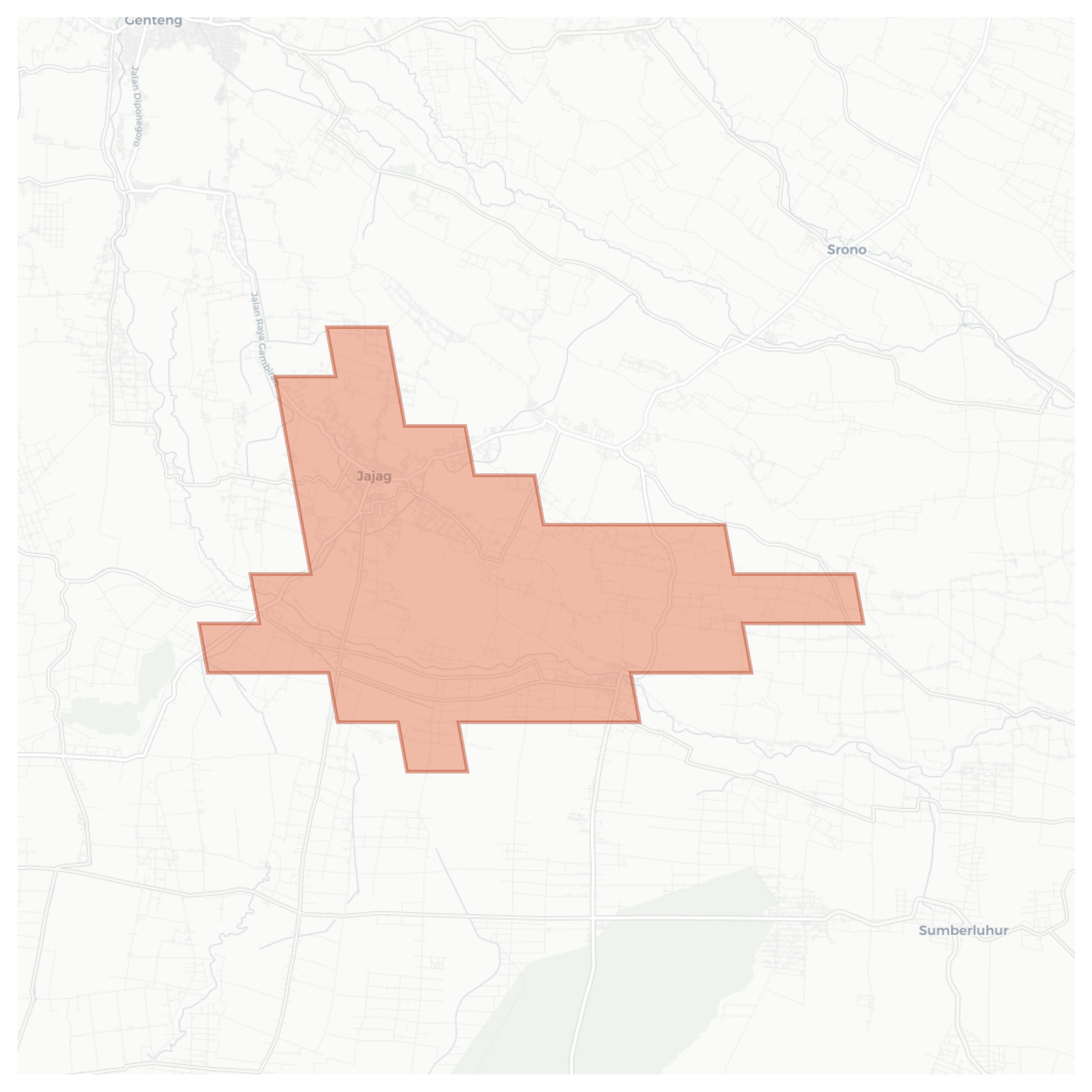 Jajag geographic map