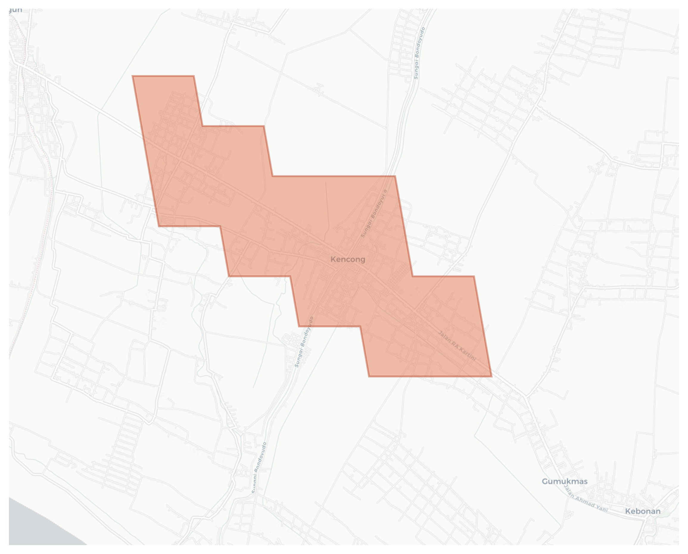 Kencong geographic map