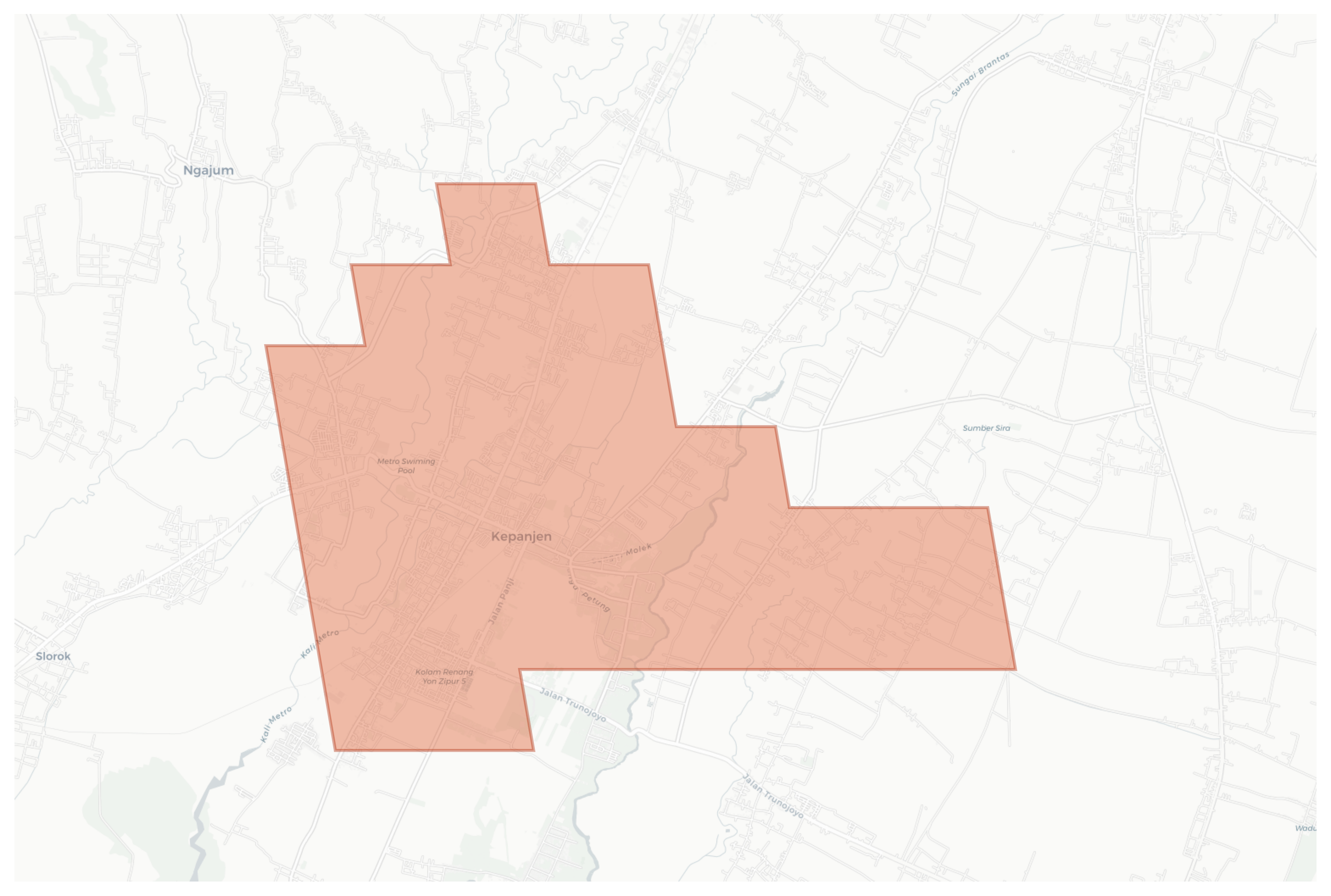 Kepanjen geographic map