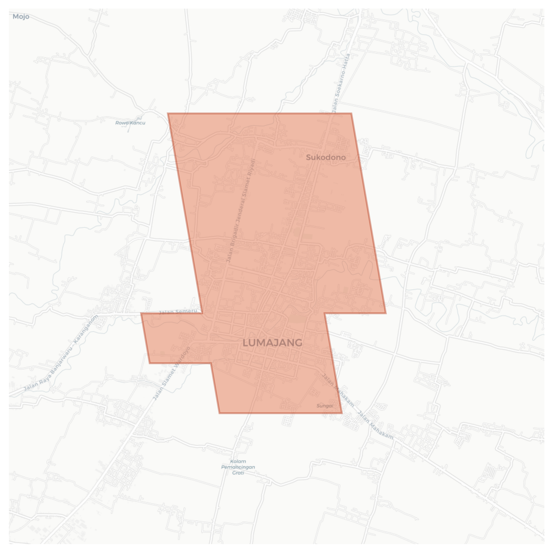 Lumajang geographic map