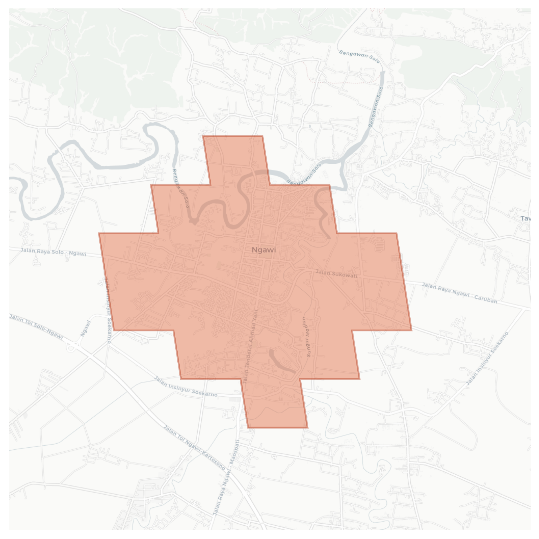 Ngawi geographic map