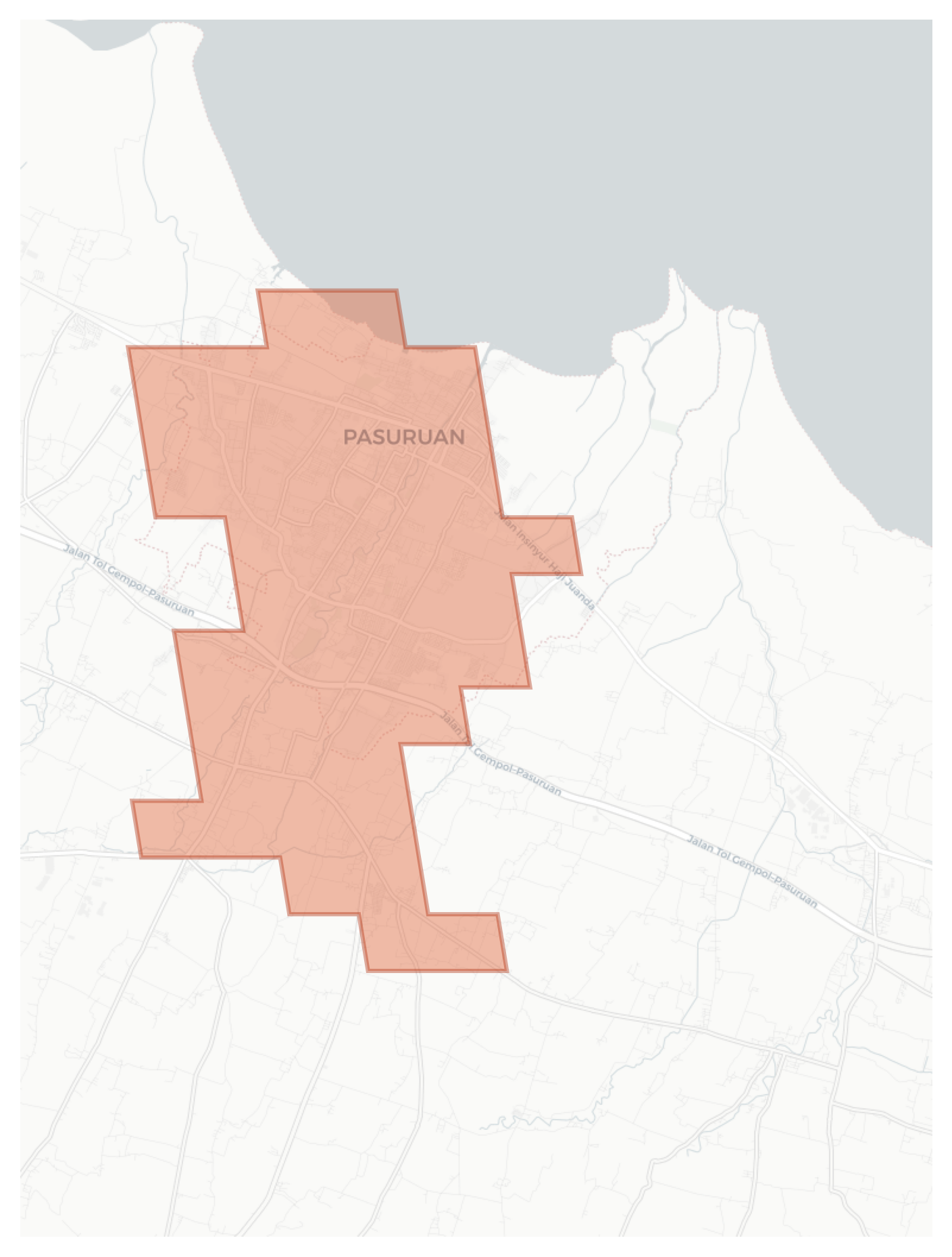 Pasuruan geographic map