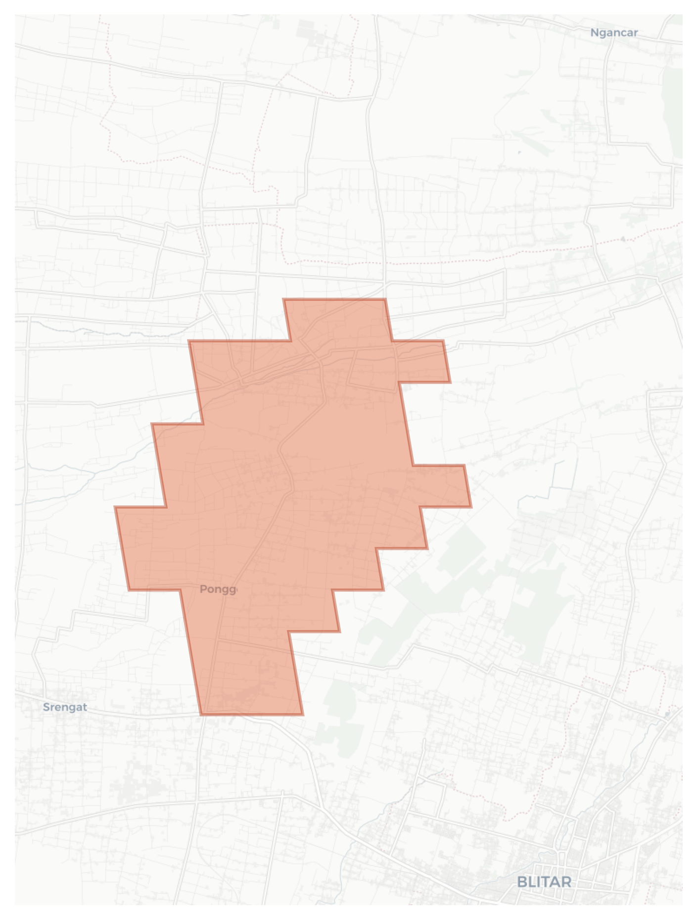 Ponggok geographic map